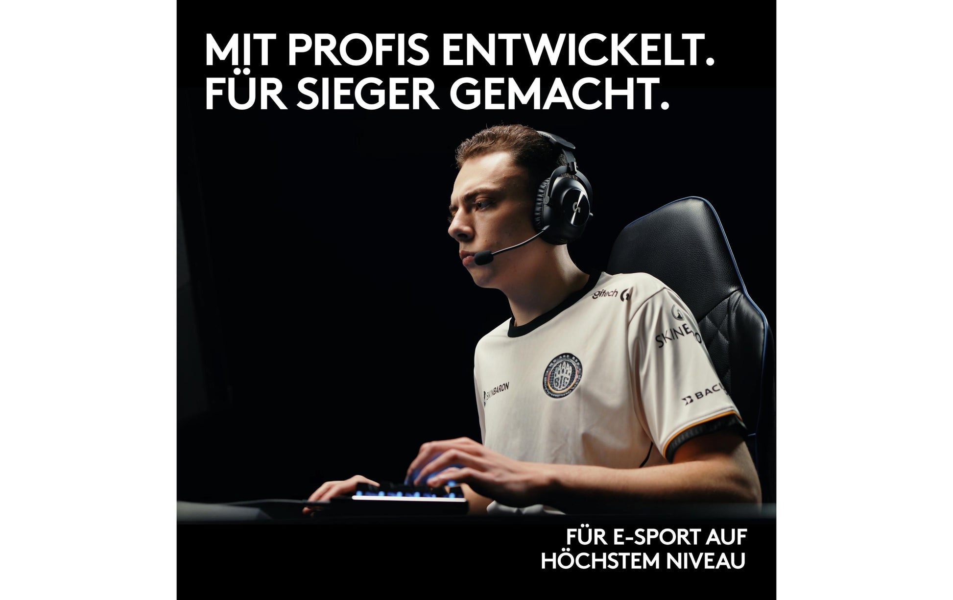 Logitech G PRO X 2 LIGHTSPEED Gaming-Headset – Over-Ear, Stereo, Kabel + BT, mit USB-A-Dongle, Schwarz