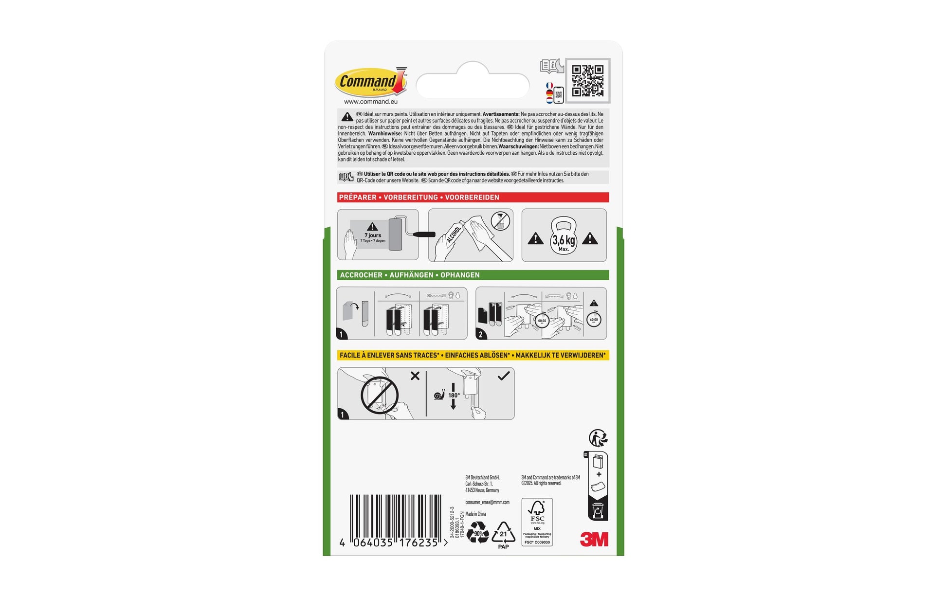 Command Haken – Metall – Silber – 3,6 kg