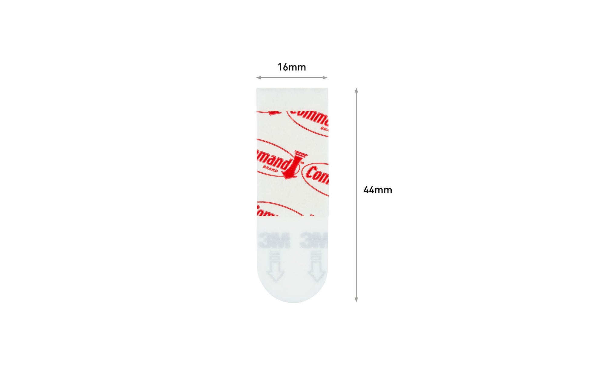 3M Command Montagepad – 15 × 50 mm, weiss, bis 0,4 kg, 12 Stk., für Holz
