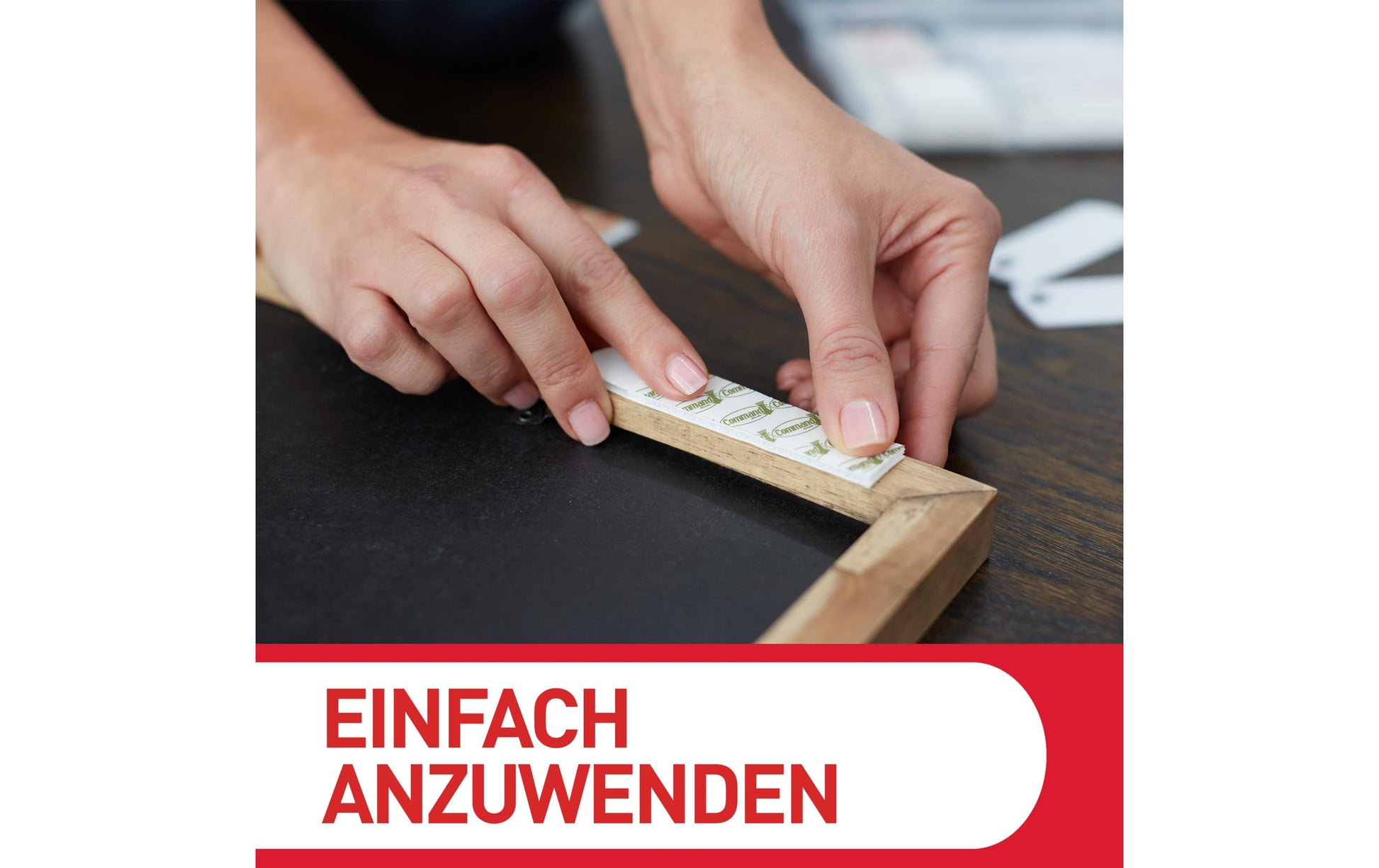 3M Command Montagepad – 16 × 70 mm, weiss, für Fliesen, 8 Stk.