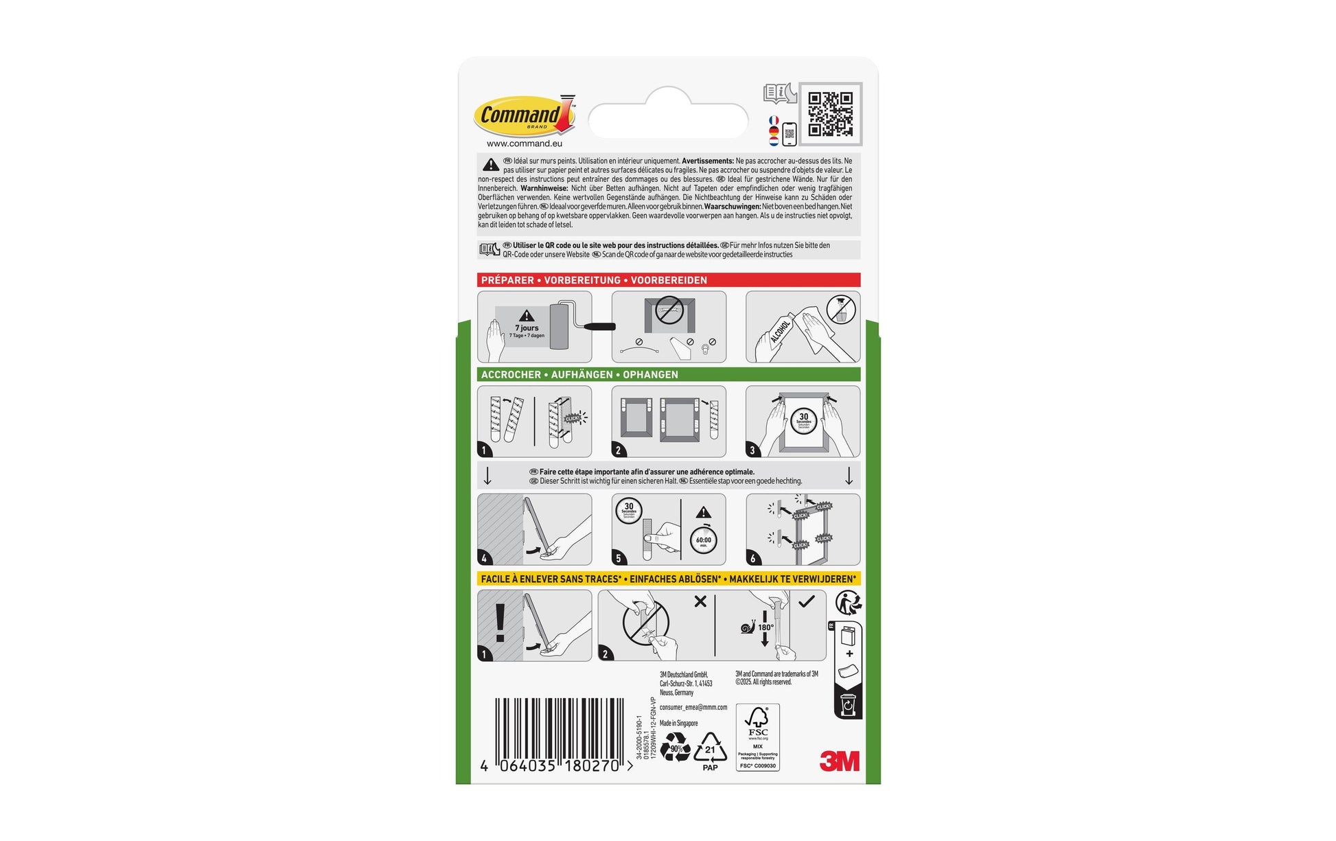 3M Montagepad – Weiss, bis 5,4 kg, 12 Stk.