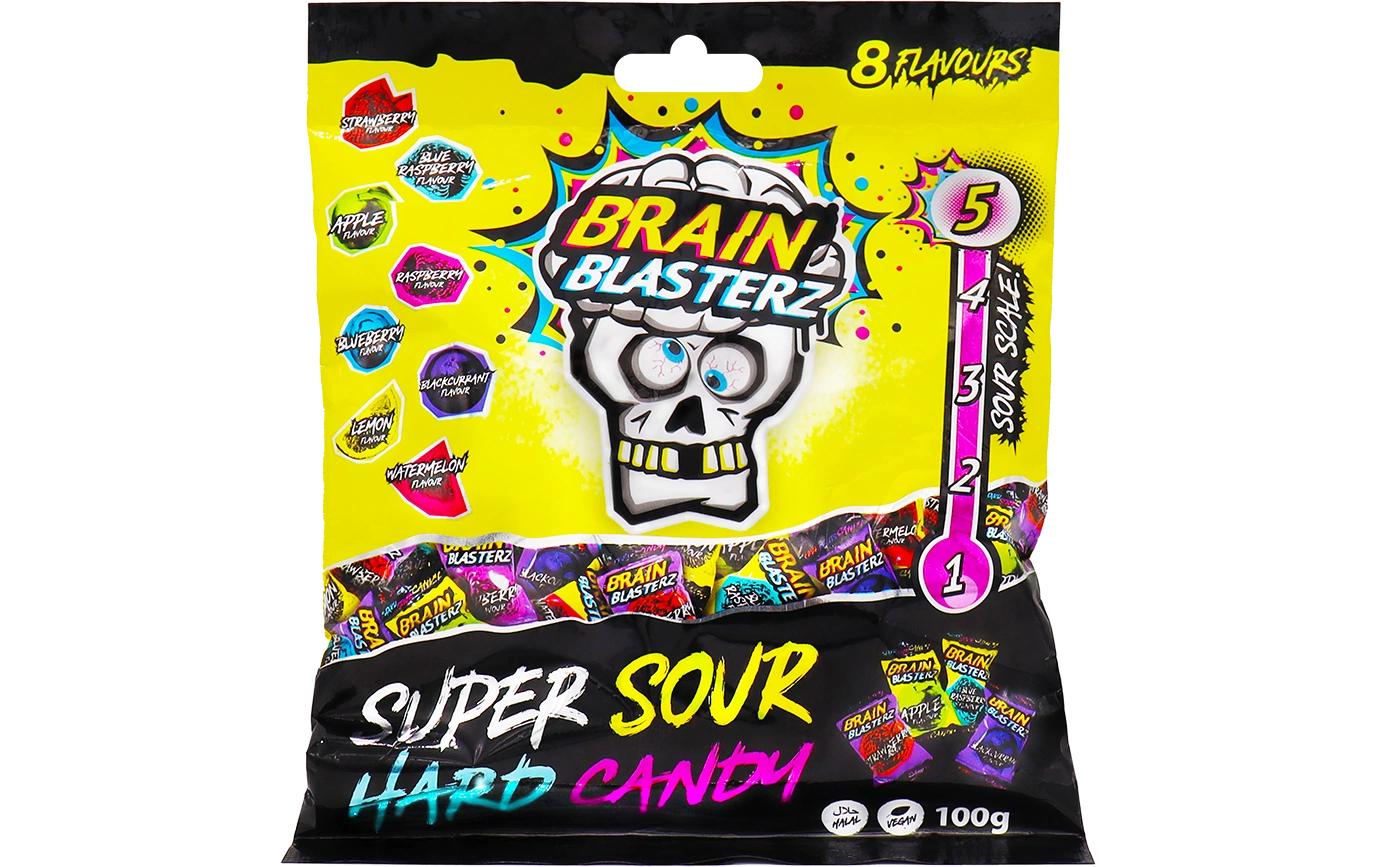 Brain Blasterz Lutschbonbons – Fruchtmix, sauer – 100 g