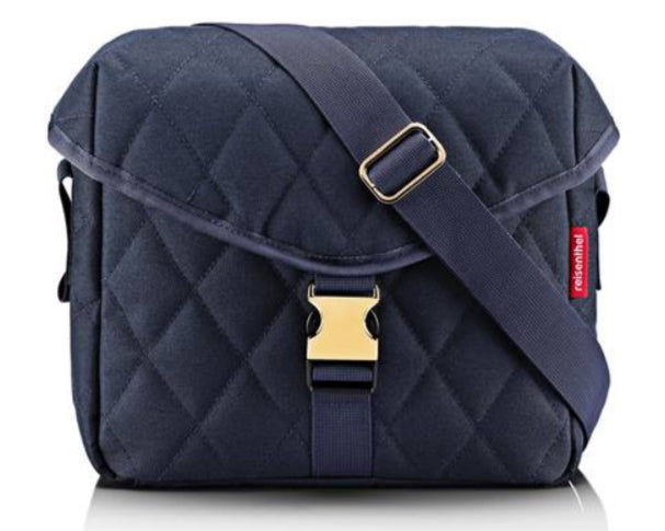 Reisenthel Umhängetasche – 3,5 l, Polyester, Rhombus Midnight Gold, 26 × 10 × 22,5 cm