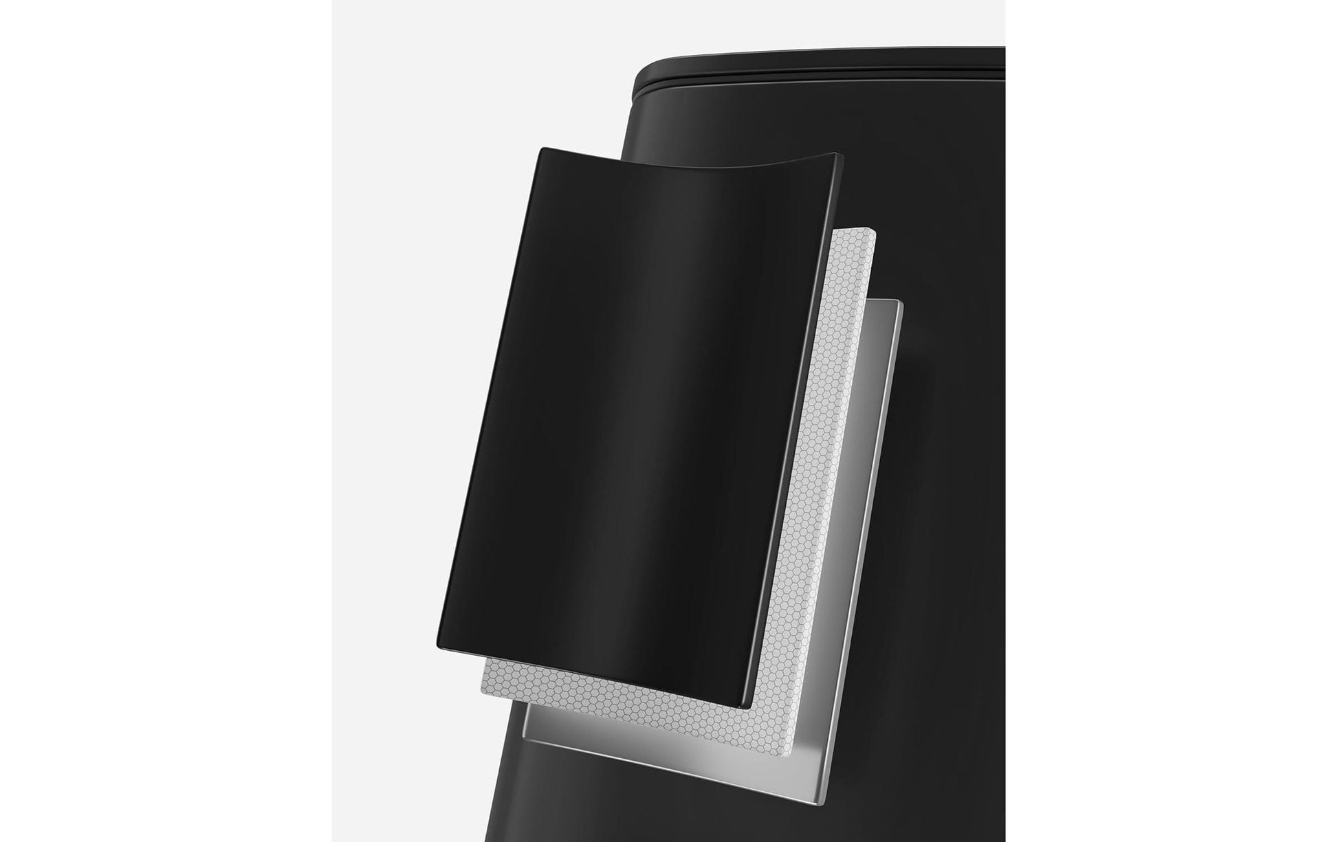 Songmics Treteimer – 20 l – Stahl, Schwarz – B × H × T 285 × 340 × 544 mm