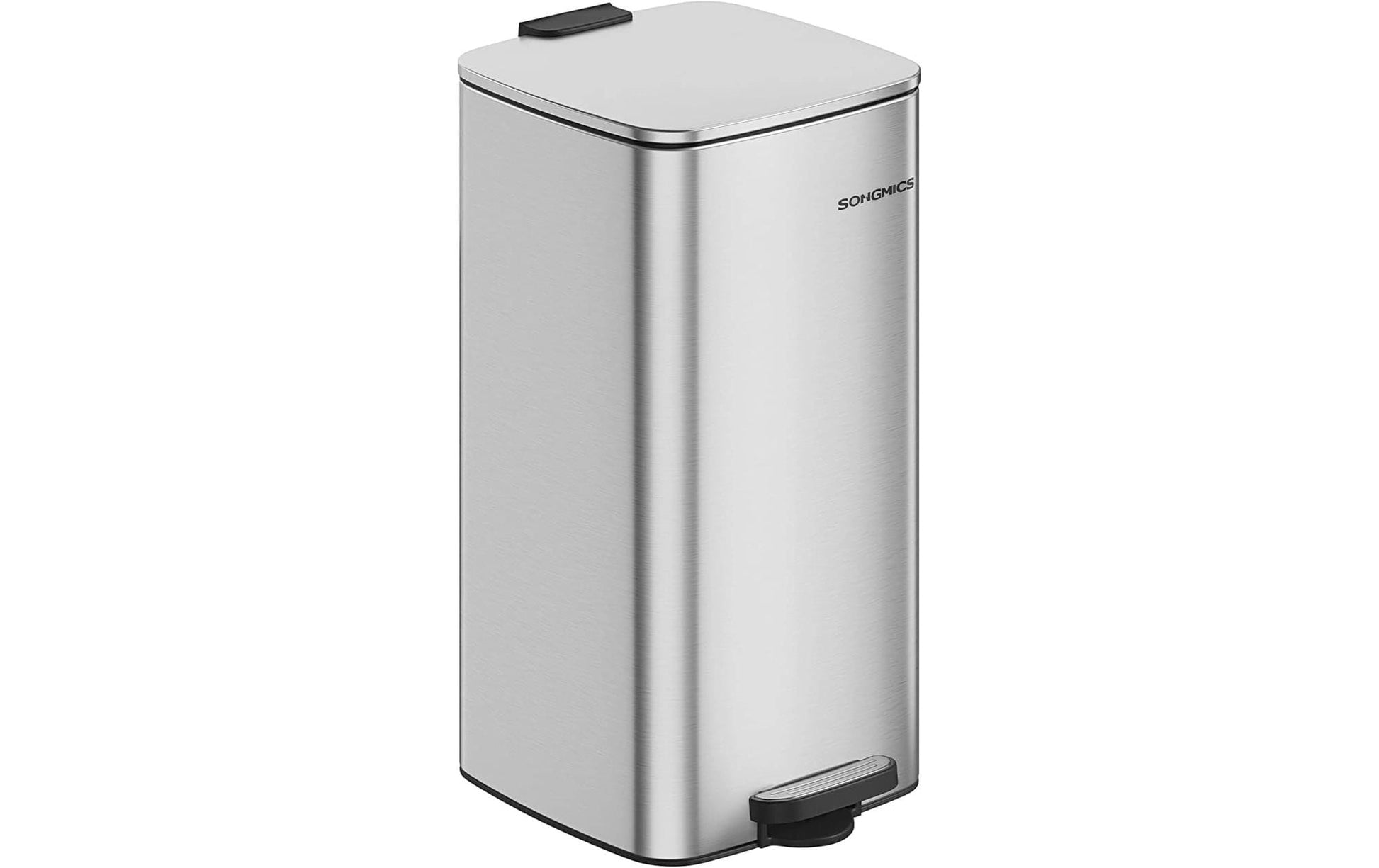 Songmics Papierkorb – 20 l – Stahl, Silber – B × H × T 285 × 340 × 544 mm