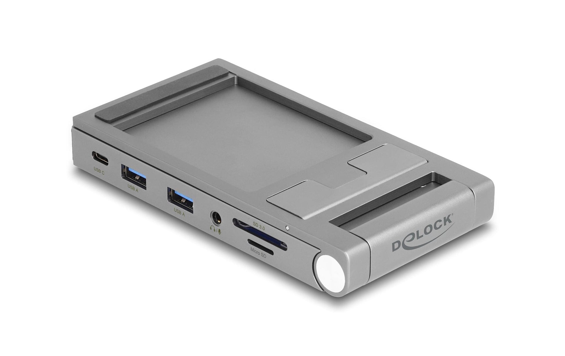 DeLOCK 88199 Dockingstation – USB-C, 1× HDMI, 2× USB-A, 2× USB-C, 60 W PD, 3,5 mm Audio, für Windows/Mac/Linux