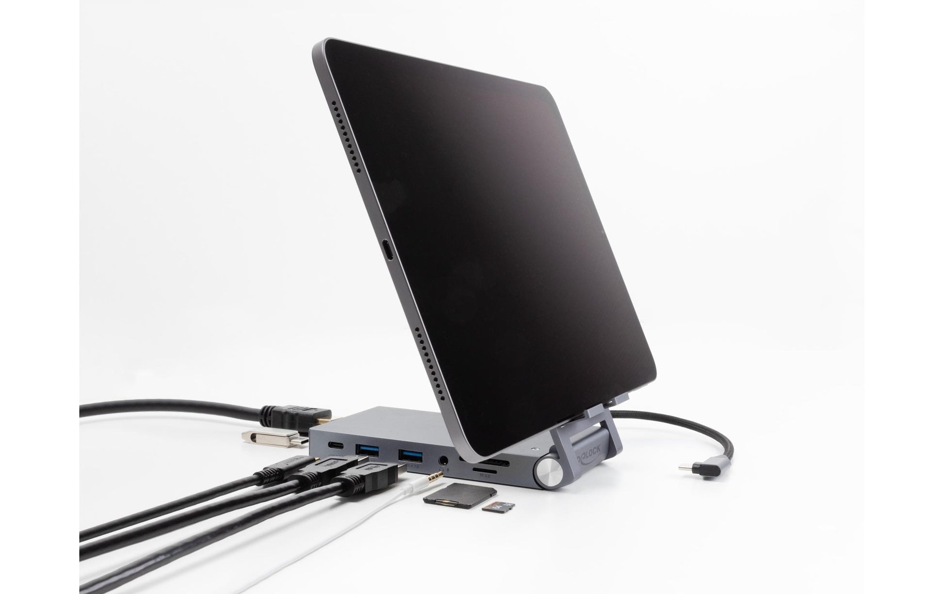 DeLOCK 88199 Dockingstation – USB-C, 1× HDMI, 2× USB-A, 2× USB-C, 60 W PD, 3,5 mm Audio, für Windows/Mac/Linux