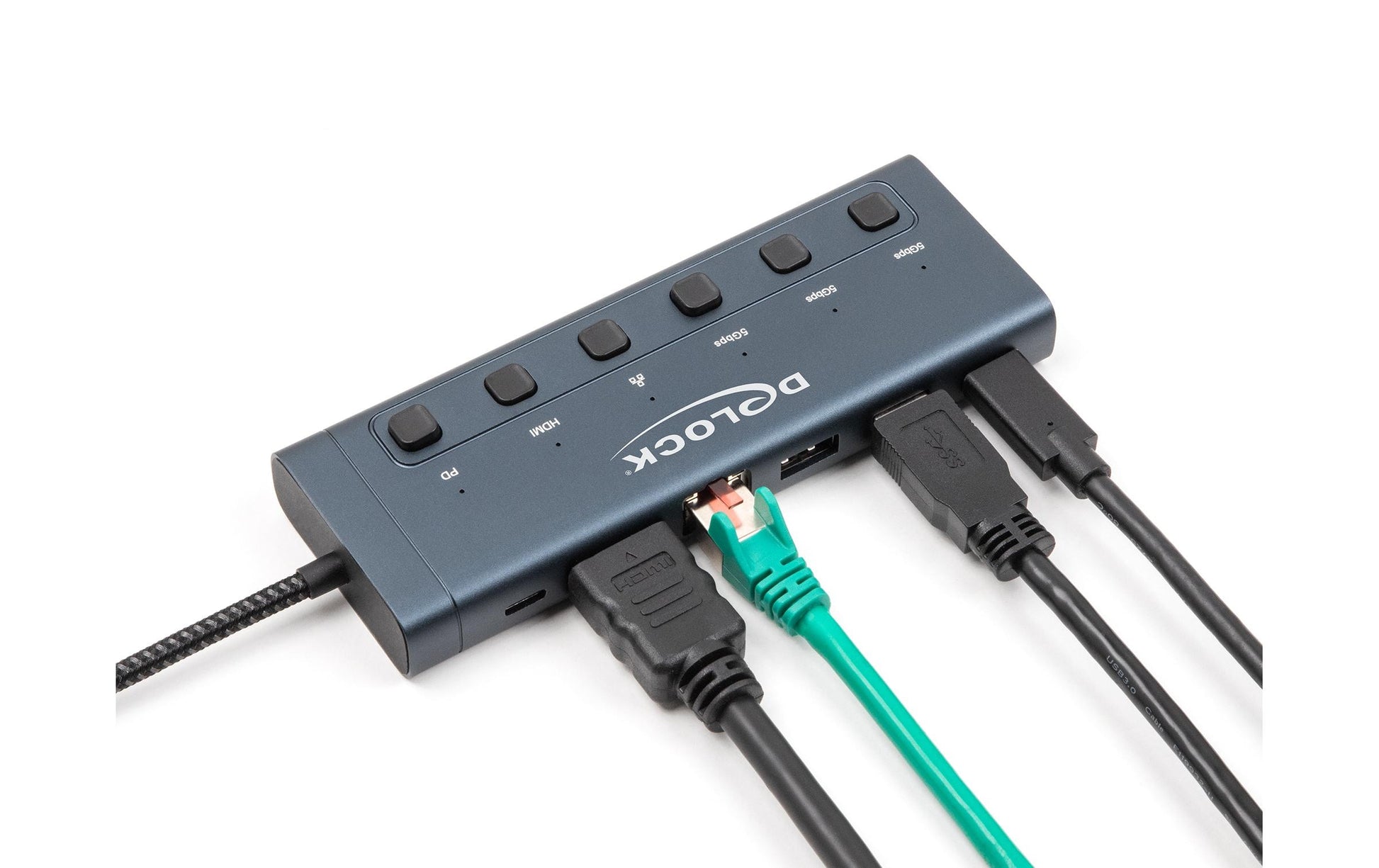 DeLOCK 92000 Dockingstation – USB-C, 1× HDMI, 2× USB-A, 90 W PD, GbE, für Windows/Mac/Linux