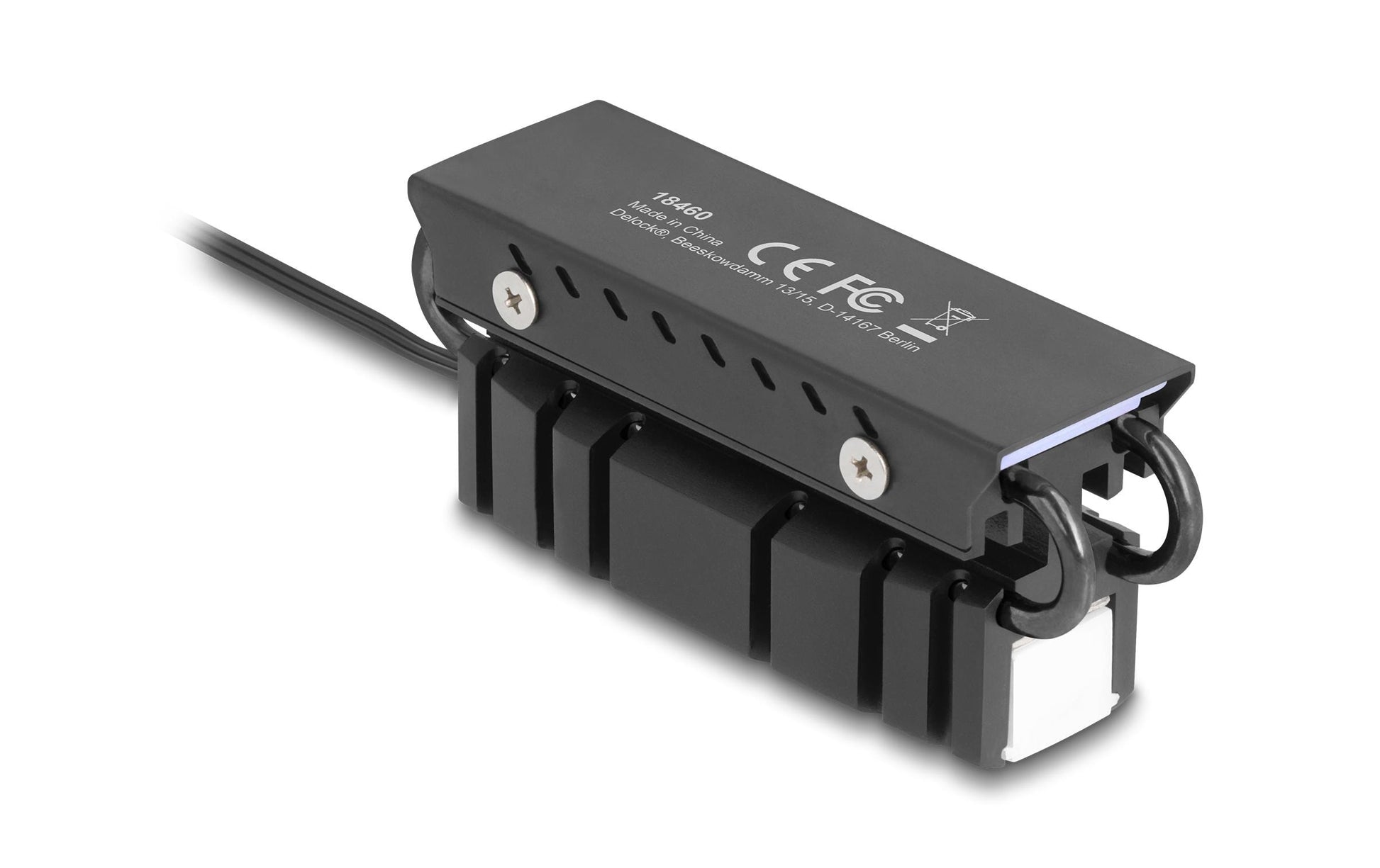 DeLOCK 18460 – M.2-Kühlkörper für M.2 2280, 83×26×34 mm, RGB