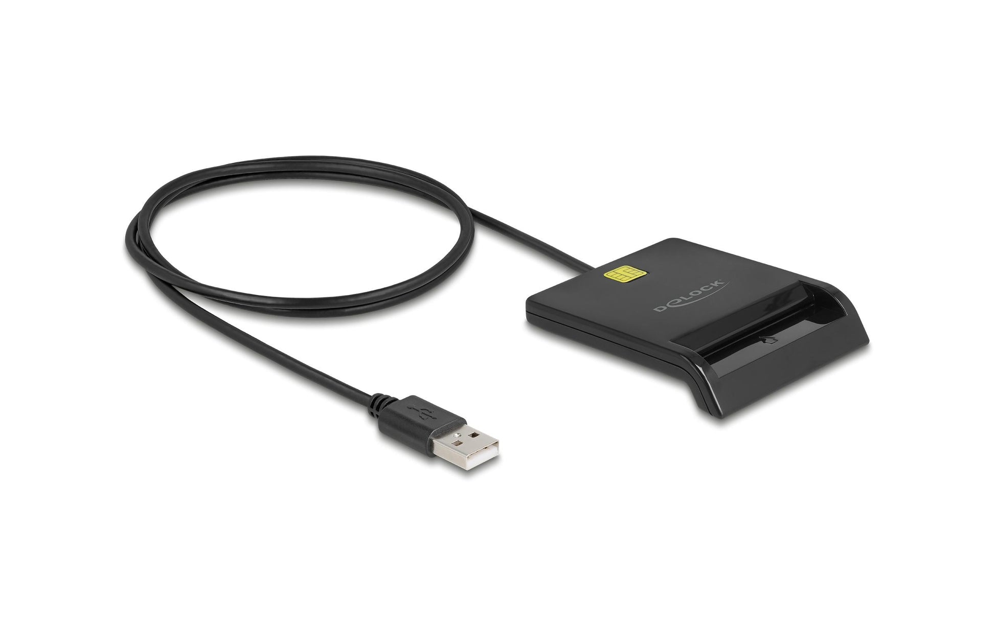 DeLOCK USB-Kartenleser USB-A – Smartcard – USB 2.0 (480 Mbit/s) – LED-Anzeige – Schwarz – für Windows, Mac