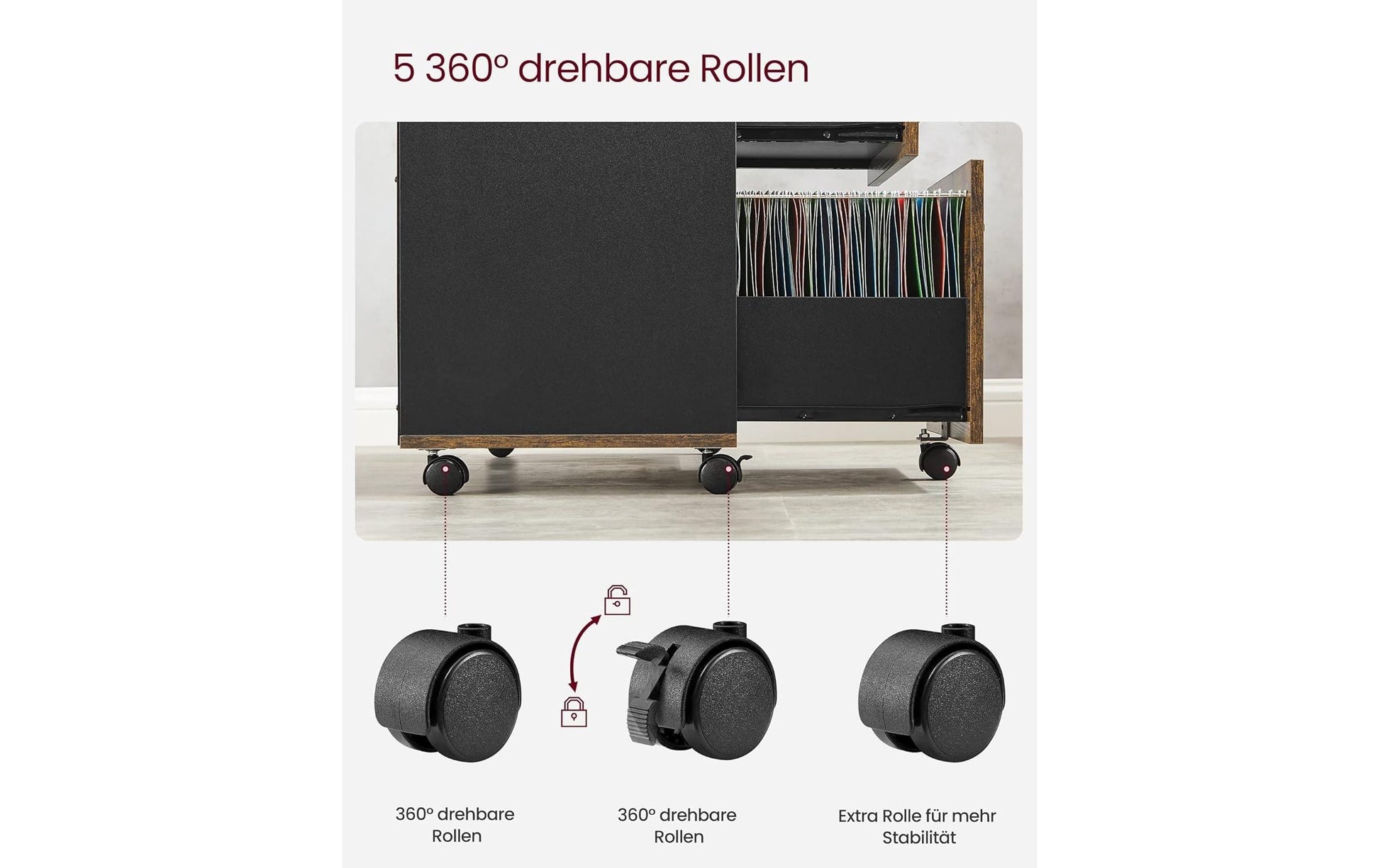 Songmics Schrank – Eisen, schwarz, 80 × 66 × 40 cm