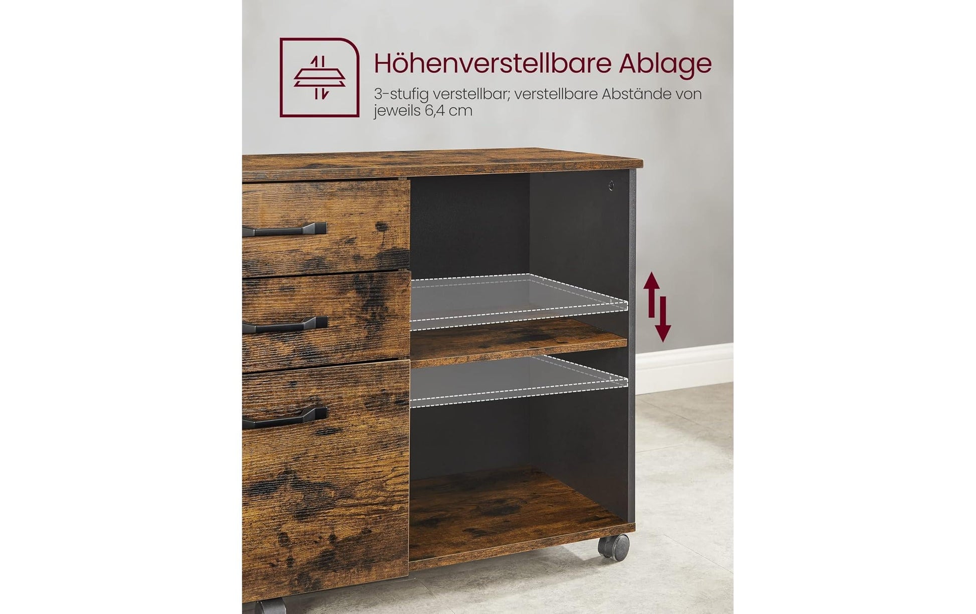 Songmics Schrank – Eisen, schwarz, 80 × 66 × 40 cm