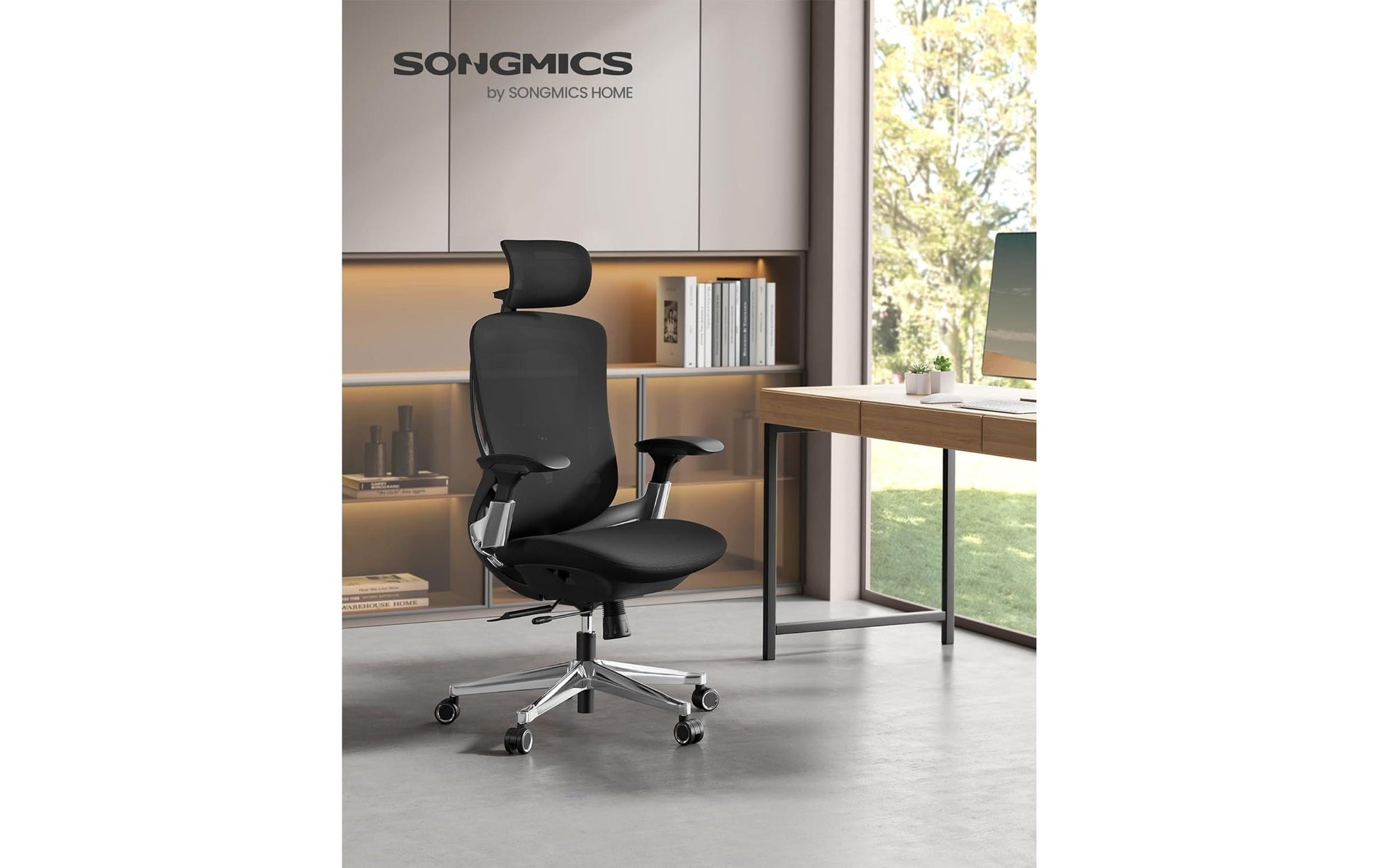 Songmics Bürostuhl – 150 kg, schwarz