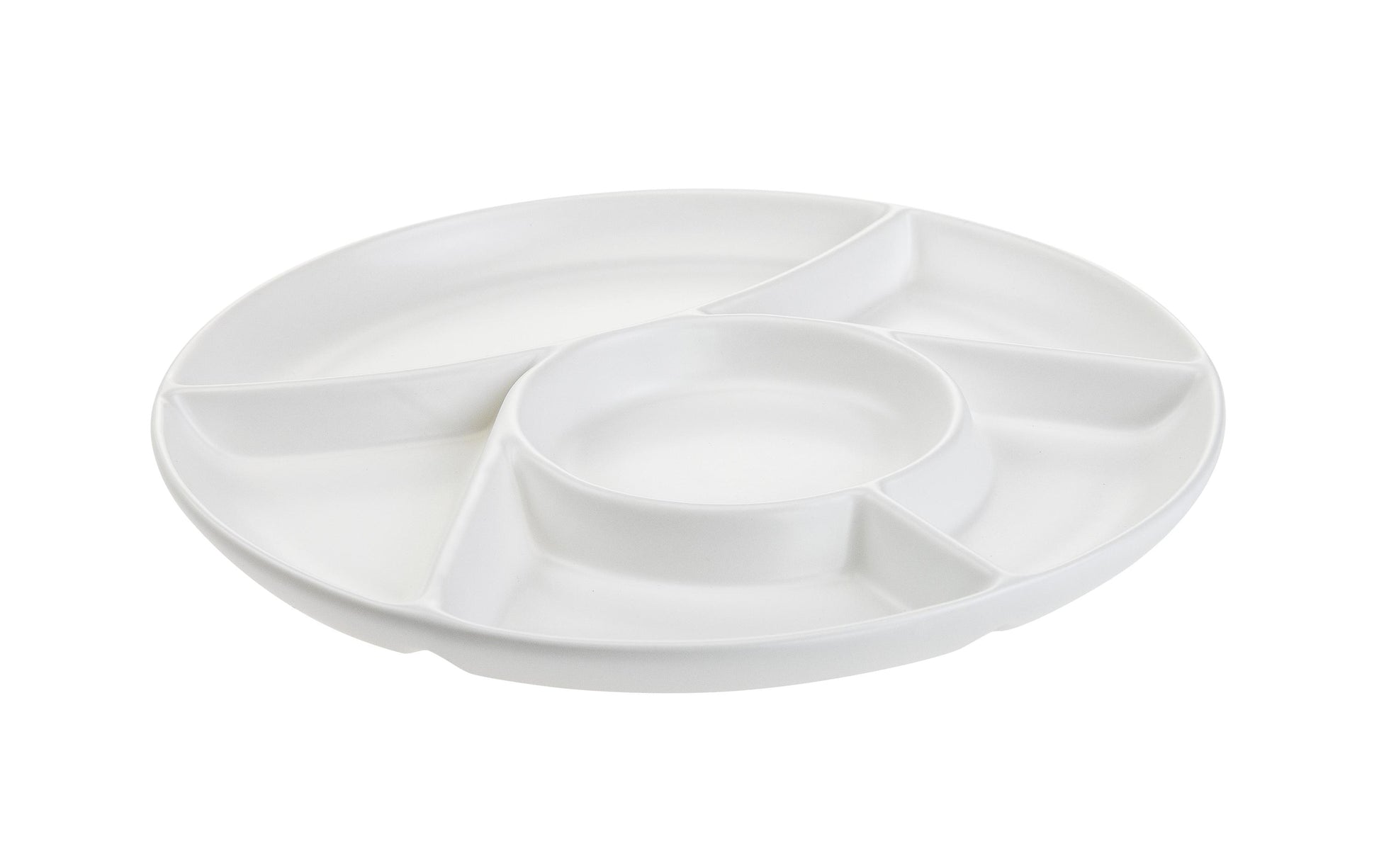 Cocon Fondueteller – 6er Set, Ø 22,5 cm, Porzellan, Weiss matt, spülmaschinenfest