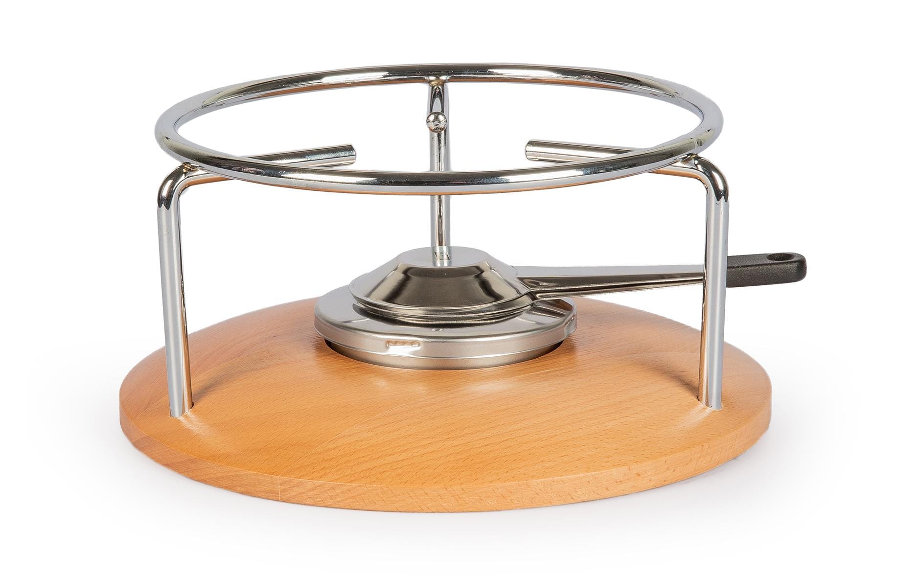 Stöckli Käsefondue-Set Sätnis 22 cm, 8-teilig, für 6 Personen – mit Pastenbrenner, Metall, für Induktion, braun