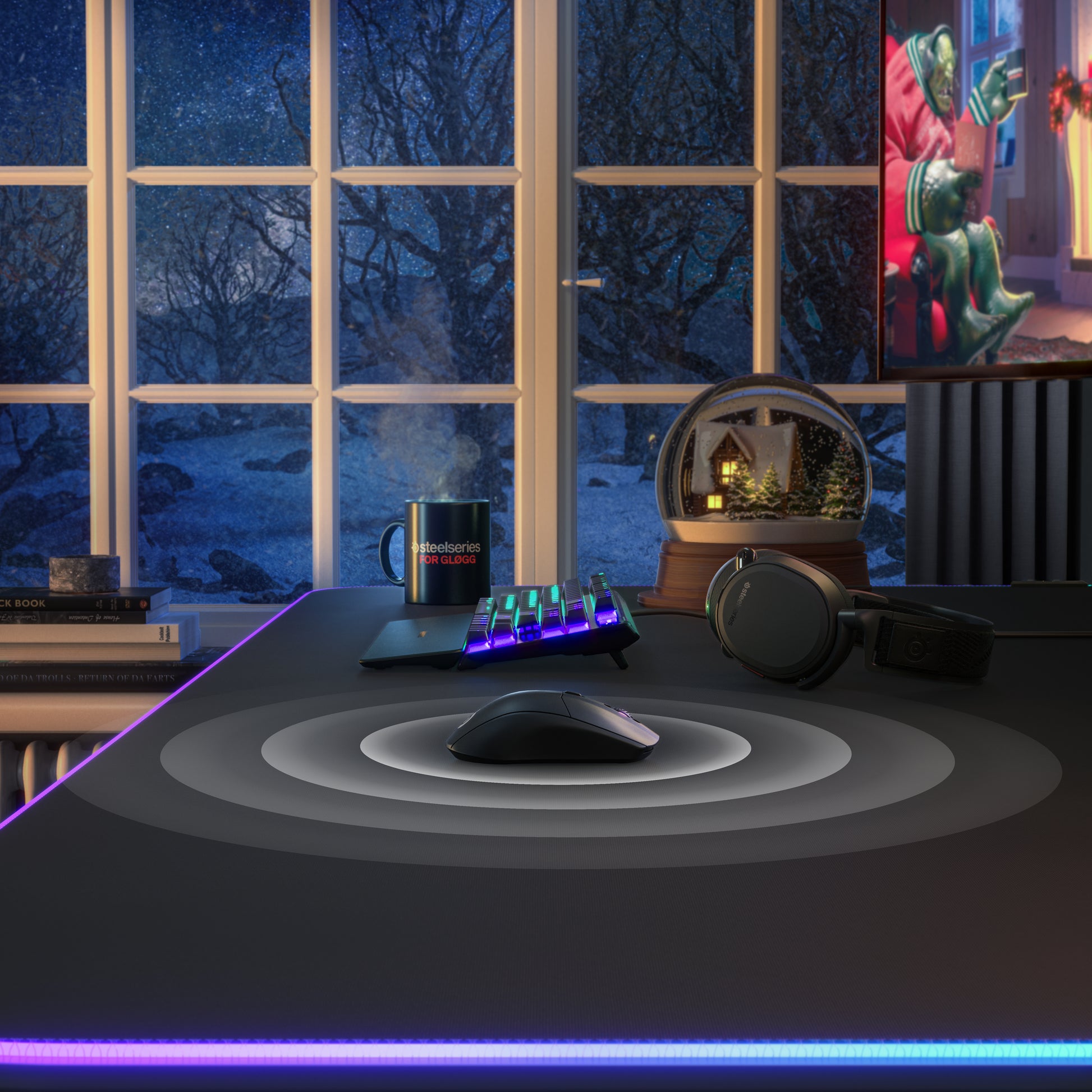 SteelSeries Rival 3 Wireless – Gaming-Maus – Kabellos (Bluetooth/2,4 GHz), 18000 DPI, Rechts, Schwarz
