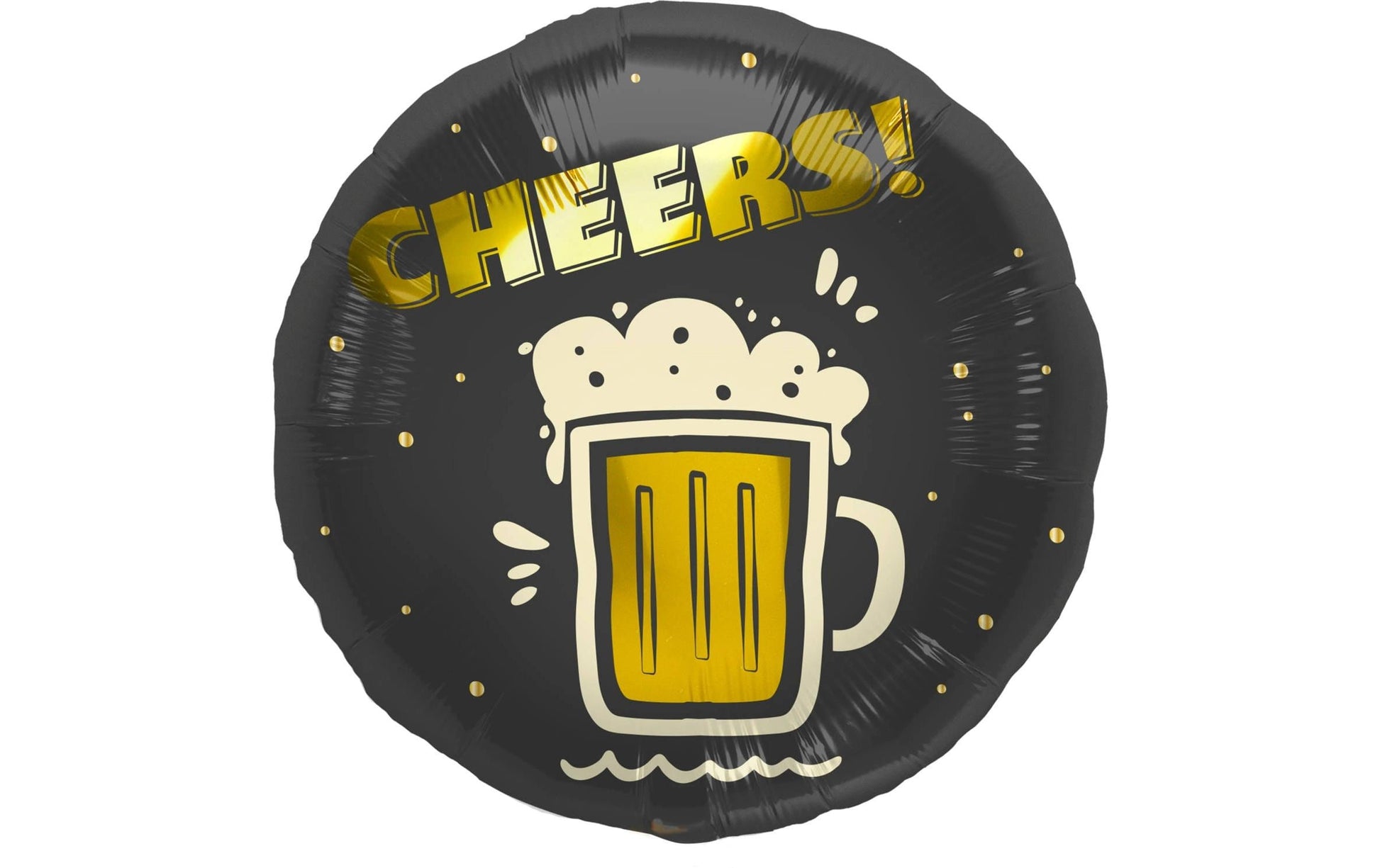 Folat Folienballon Cheers Bier – mehrfarbig – Ø 45 cm – Folie – 1 Stk