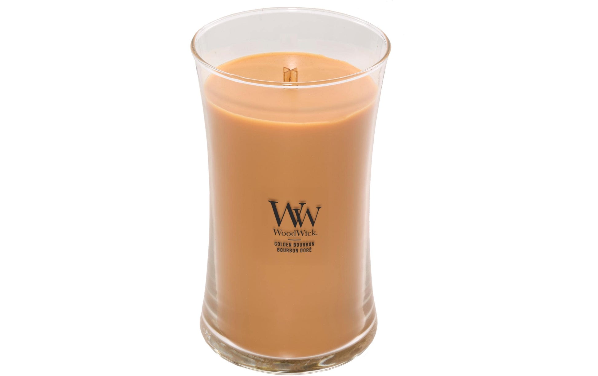 WoodWick Duftkerze – Golden Bourbon – Ø 10 × 17,5 cm – 110–120 h