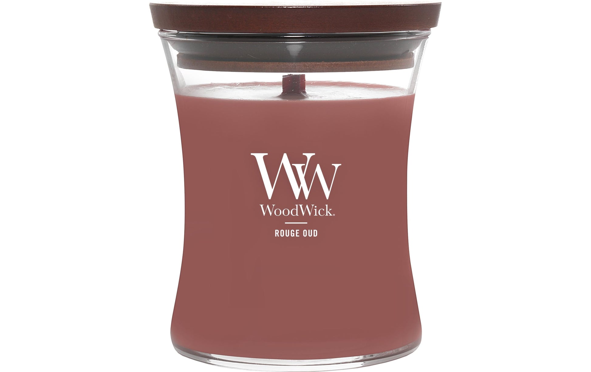 WoodWick Duftkerze Rouge Oud, Sojawachs / Glas, sortiert, parfümiert, Ø 10 cm, 1 Stück