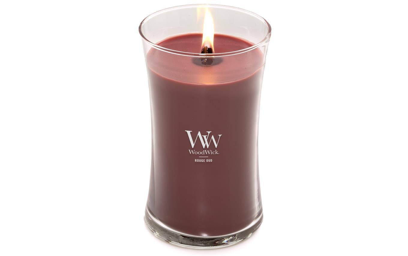 WoodWick Duftkerze Rouge Oud, sortiert, Sojawachs, parfümiert, Ø 10 cm, 18 cm, 1 Stück