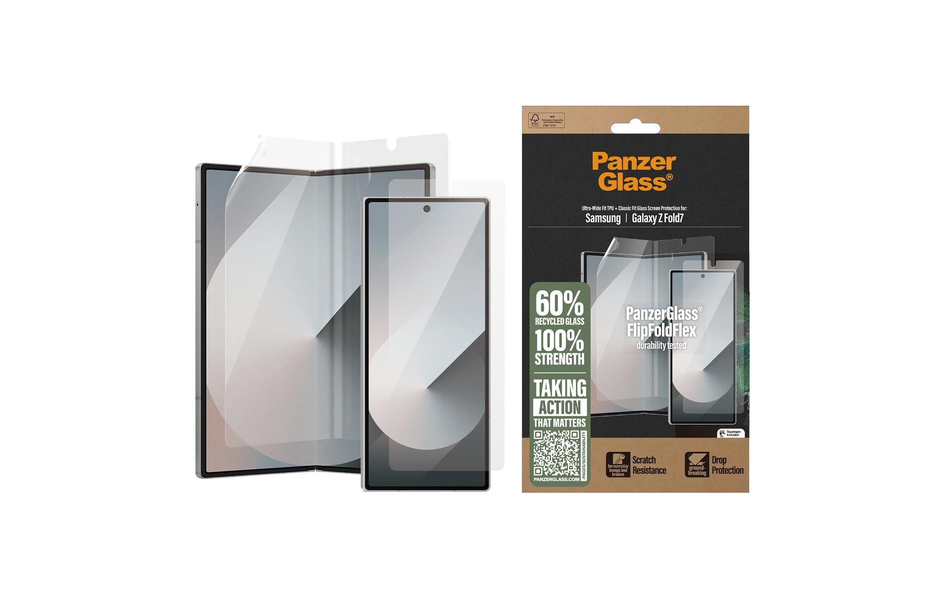 PanzerGlass Displayschutzglas – für Samsung Galaxy Z Fold7 – kratzfest
