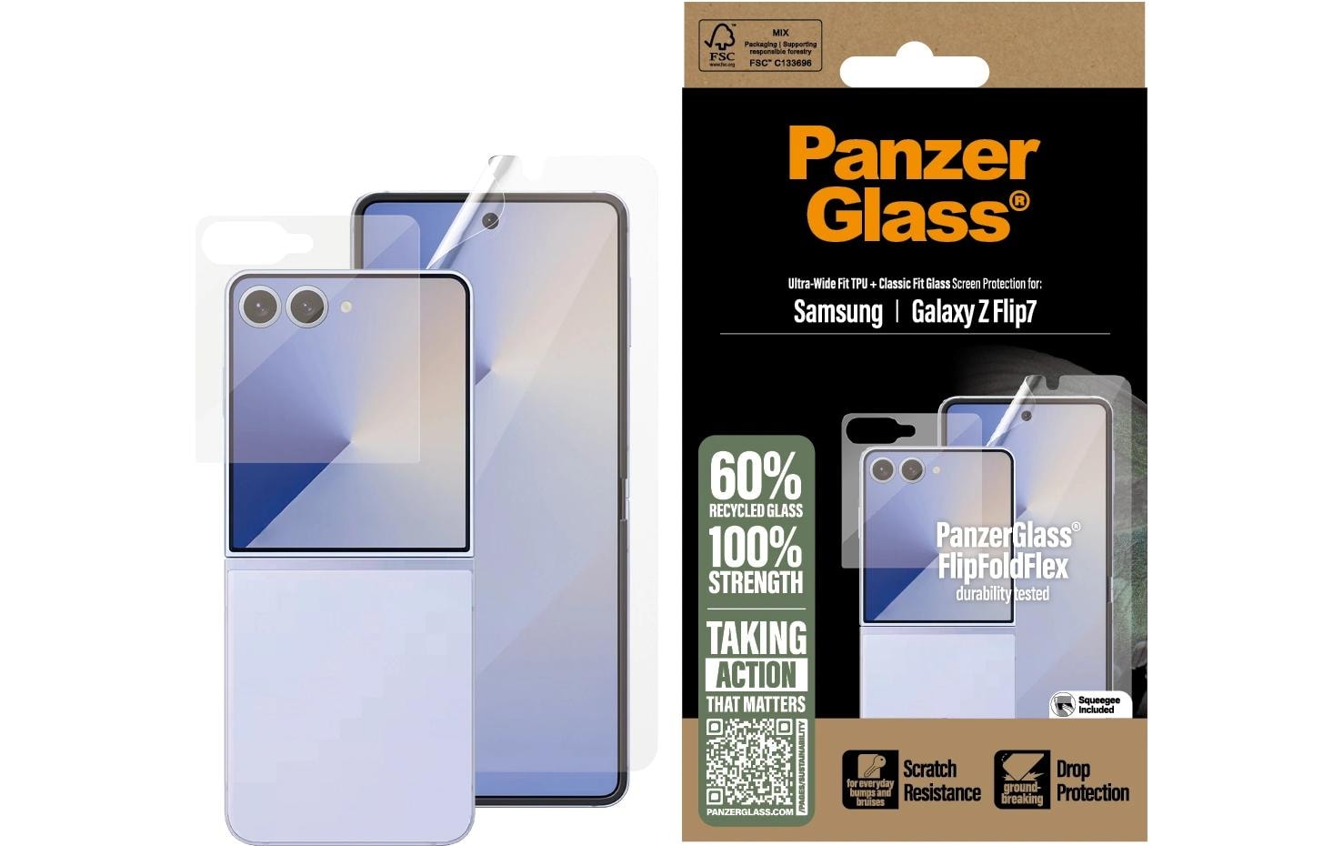 PanzerGlass für Samsung Galaxy Z Flip7 – Blickschutz-Folie