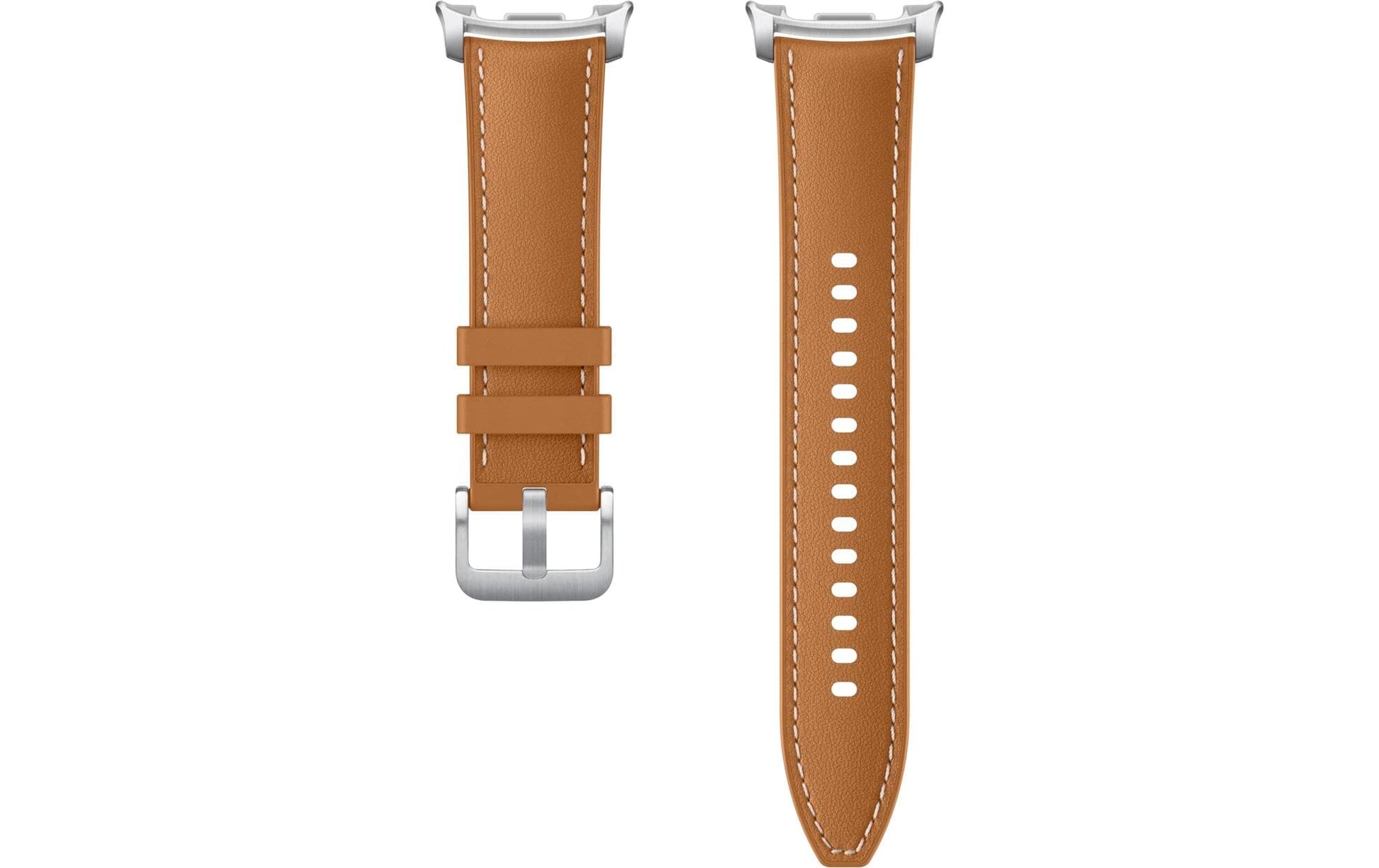 Samsung Kunstleder Armband Braun, S/M, M/L, für Galaxy Watch8, Watch8 Classic
