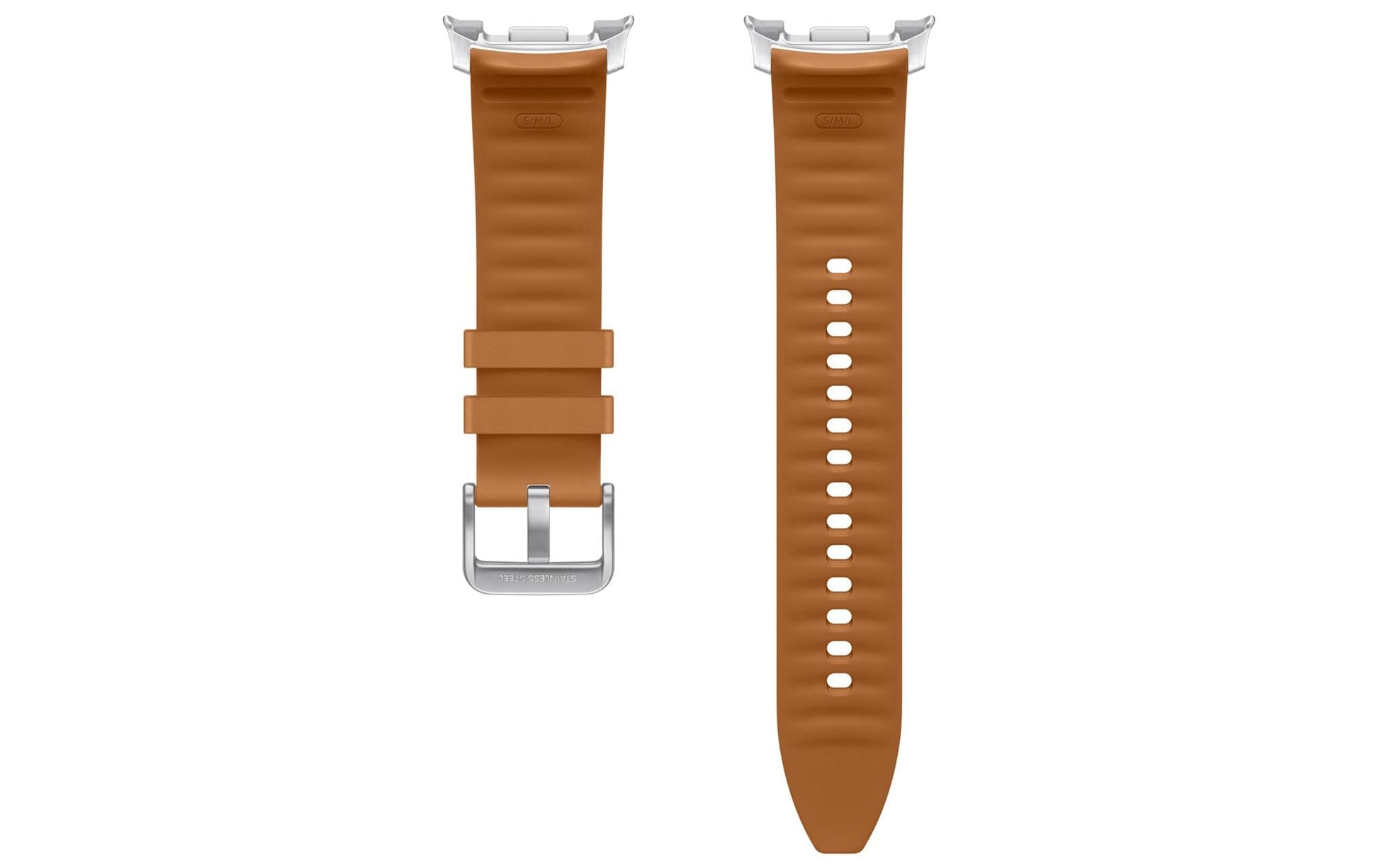 Samsung Kunstleder Armband Braun, S/M, M/L, für Galaxy Watch8, Watch8 Classic