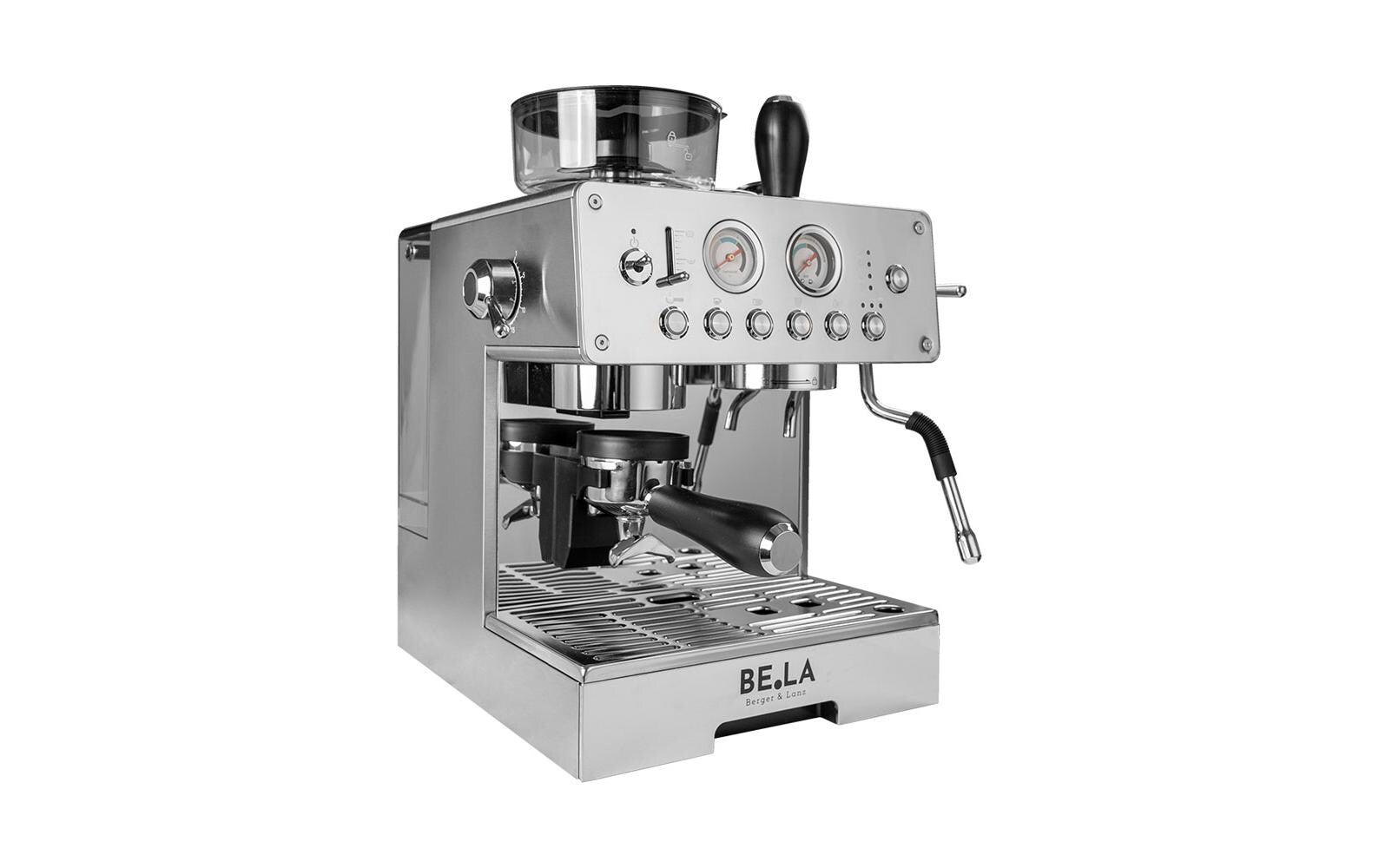 Berger lanz BergerLanz STK03CNS Espressomaschine (Siebträger) – 20 bar, 3,0 l, Milchschaumdüse, Silber