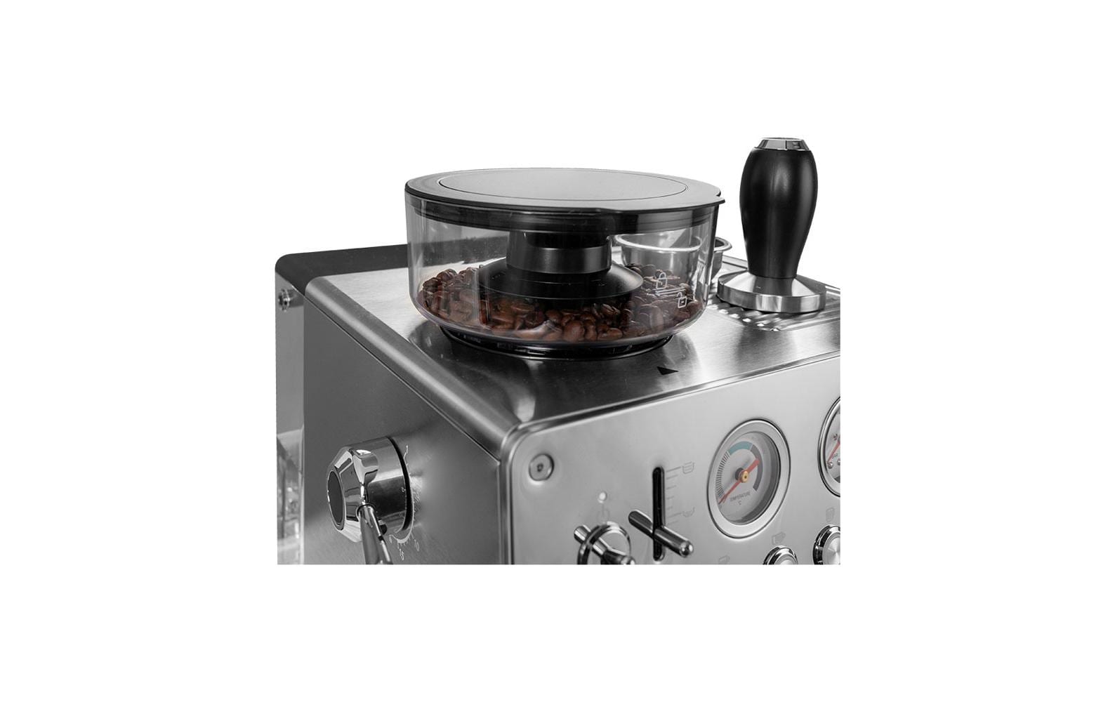 Berger lanz BergerLanz STK03CNS Espressomaschine (Siebträger) – 20 bar, 3,0 l, Milchschaumdüse, Silber