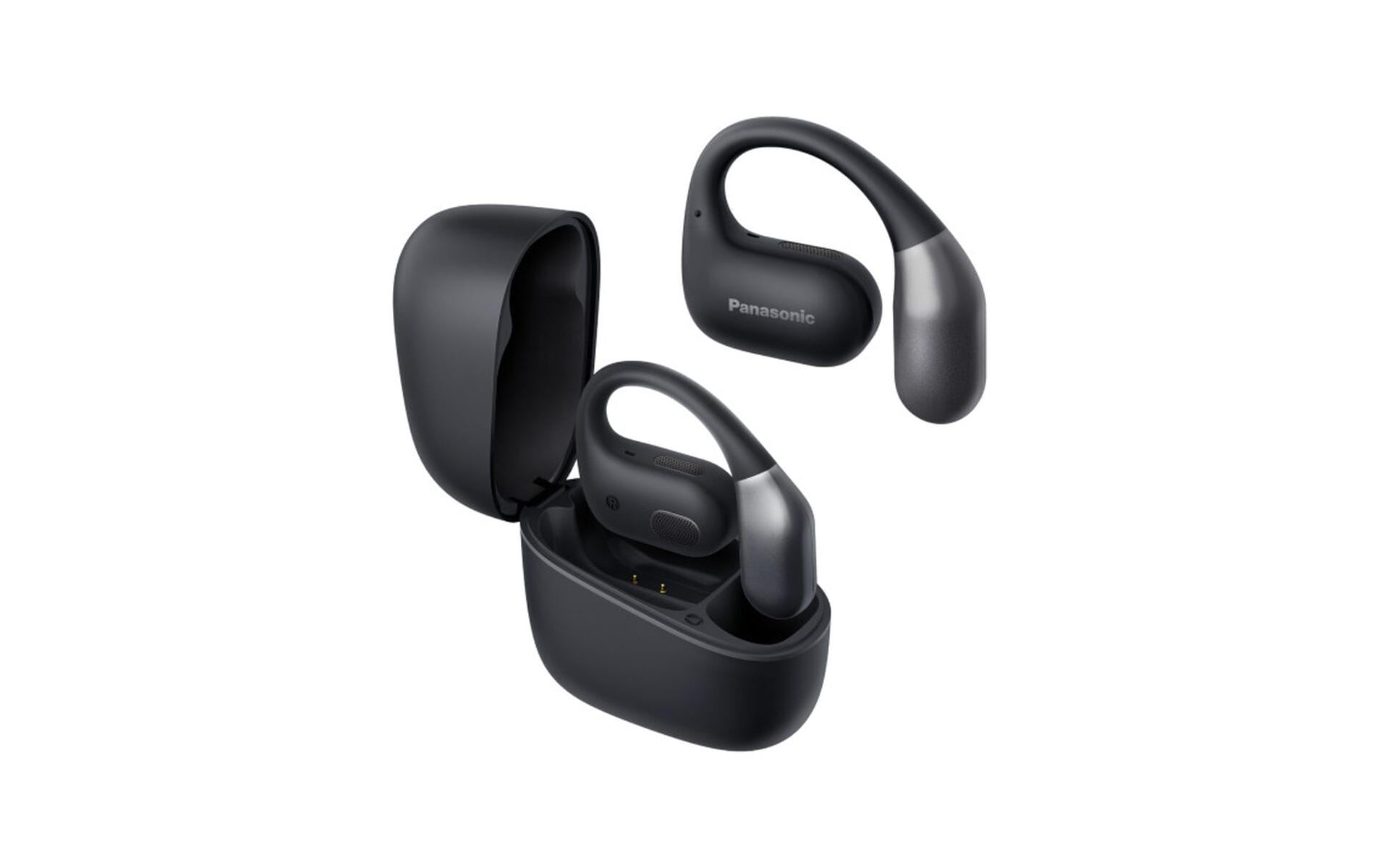 Panasonic RB-F10 – Headset, Ohrbügel – Bluetooth 5.4, USB-C-Ladeanschluss, Anrufmanagement – Schwarz – bis 25
