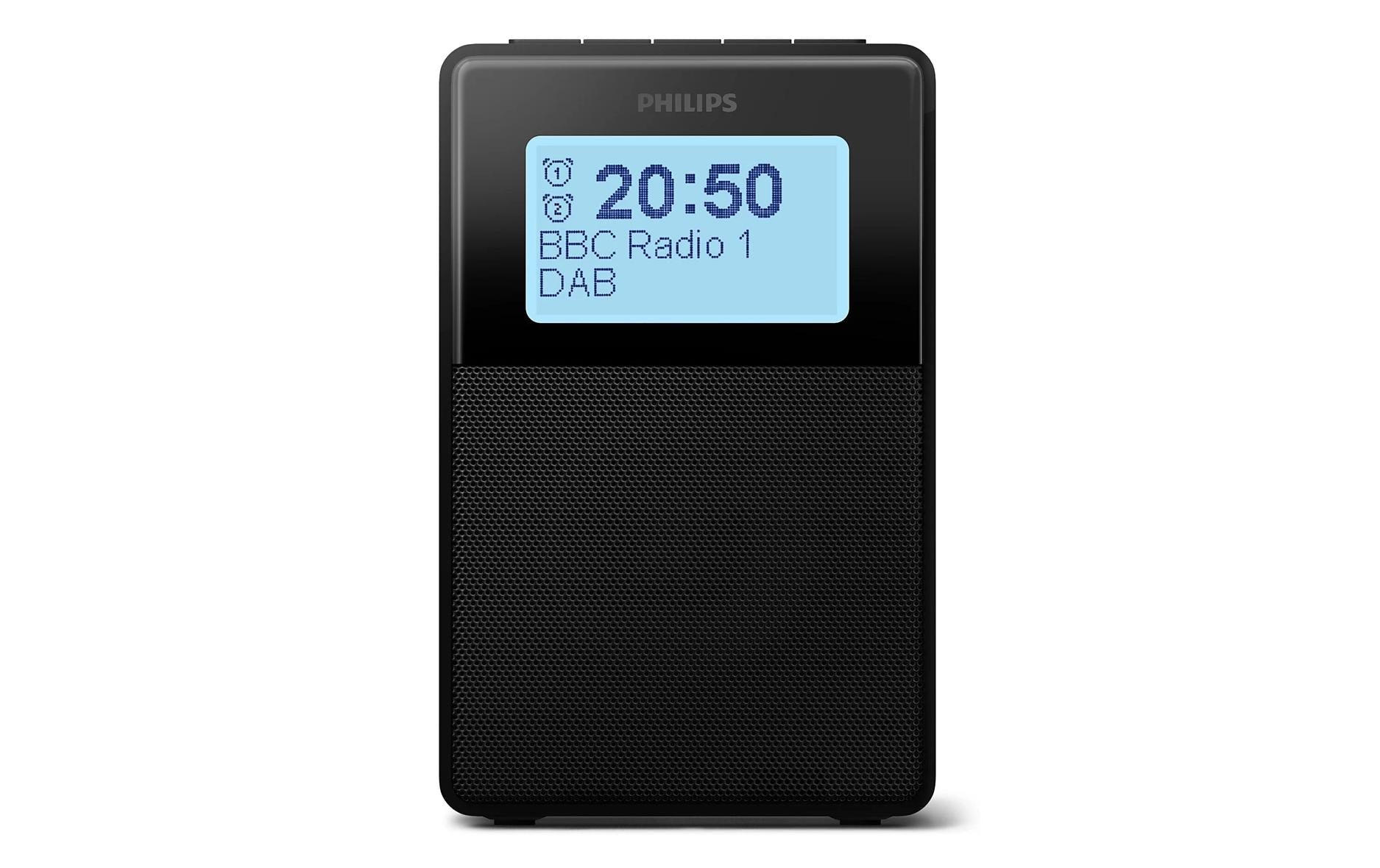 Philips TAR5100/10 – Radiowecker DAB+/UKW, Bluetooth, IPX4 – Schwarz