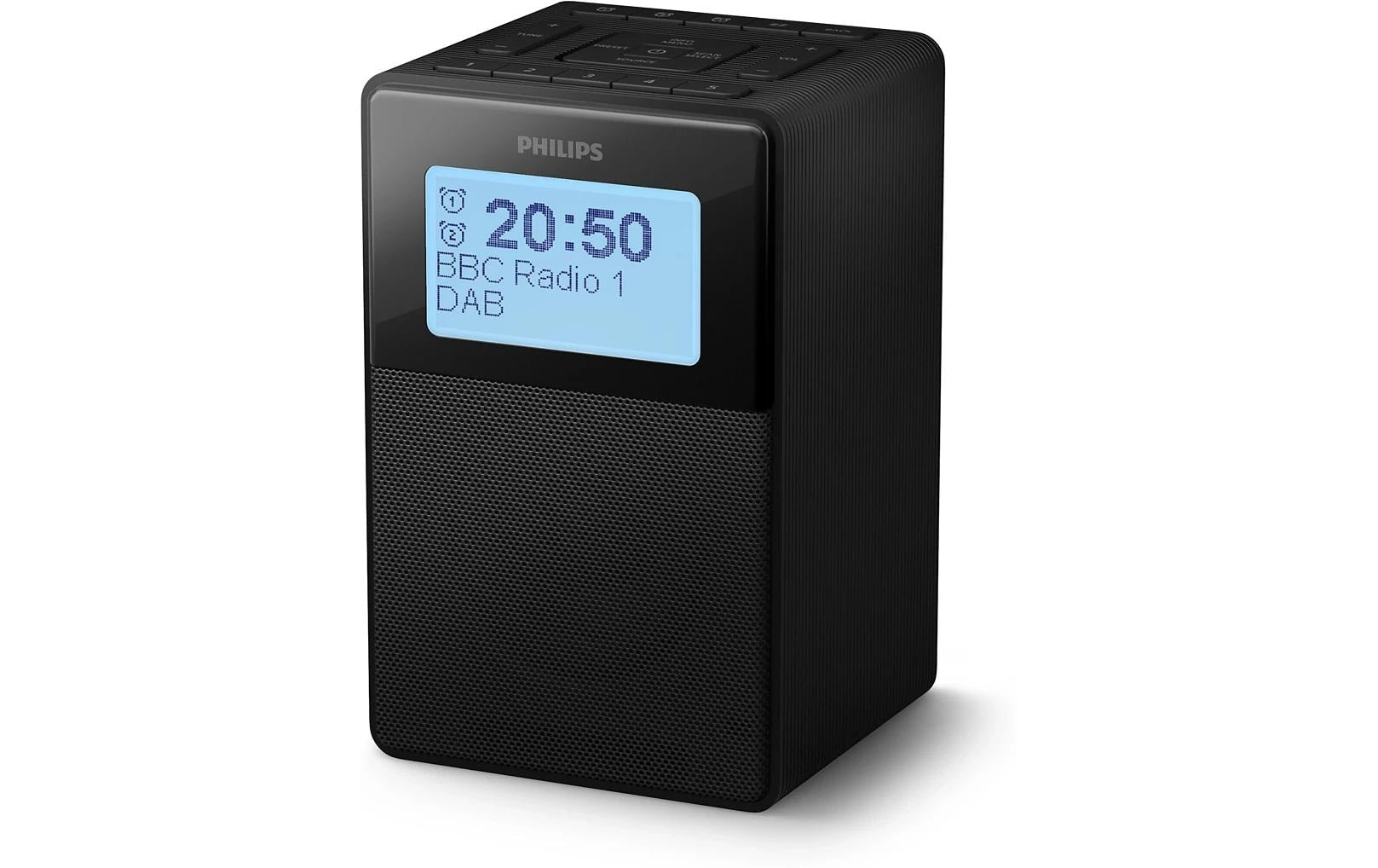 Philips TAR5100/10 – Radiowecker DAB+/UKW, Bluetooth, IPX4 – Schwarz
