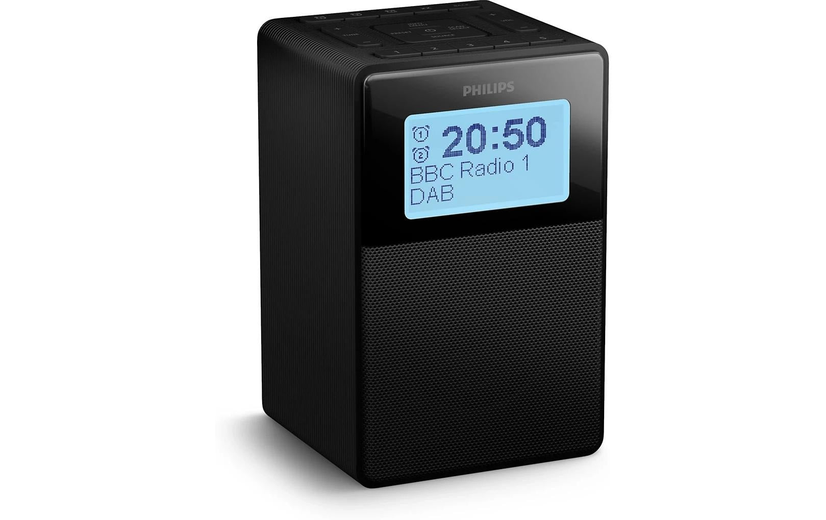 Philips TAR5100/10 – Radiowecker DAB+/UKW, Bluetooth, IPX4 – Schwarz