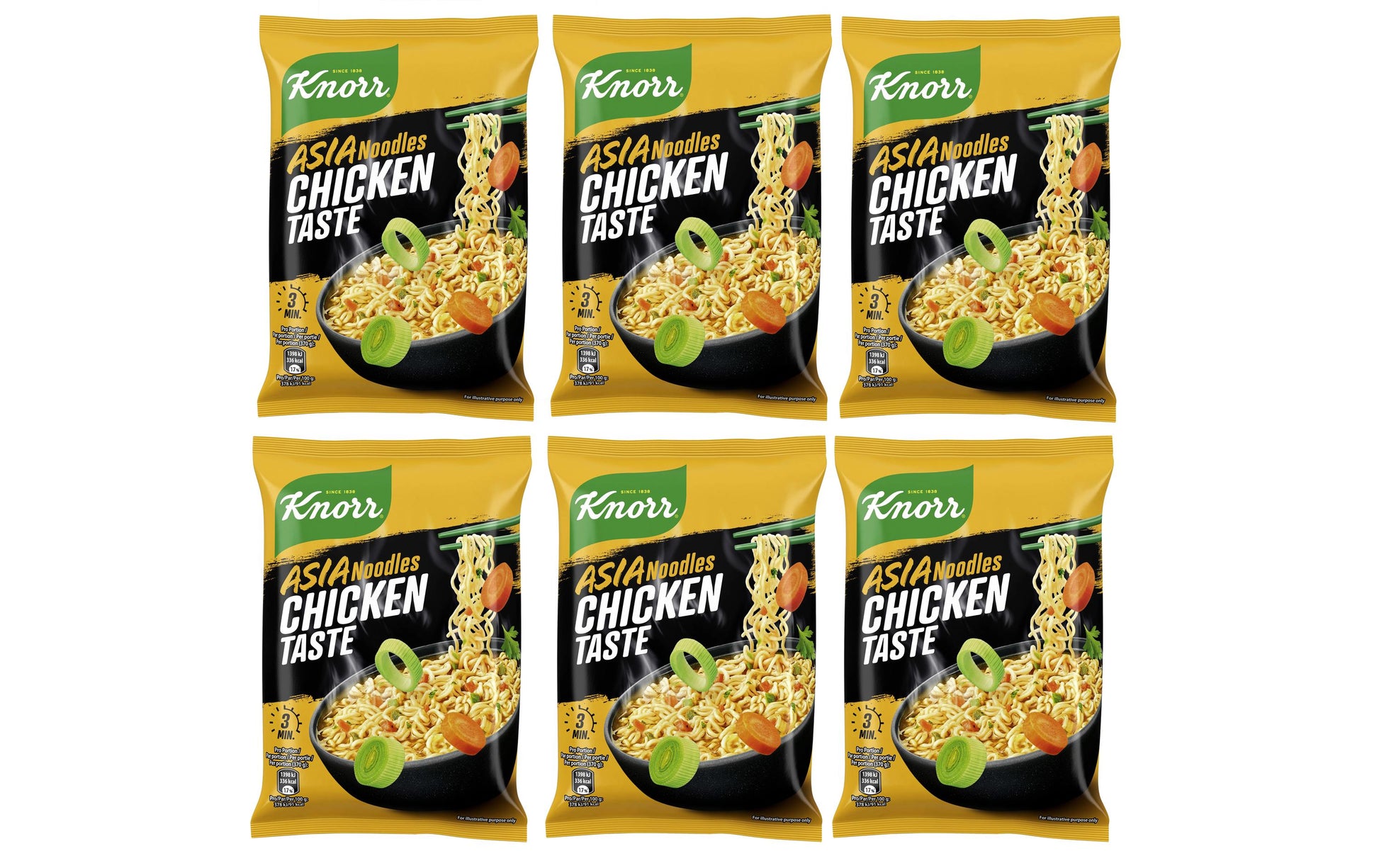 Knorr Asia Instantnudeln Poulet Becher – 420 g
