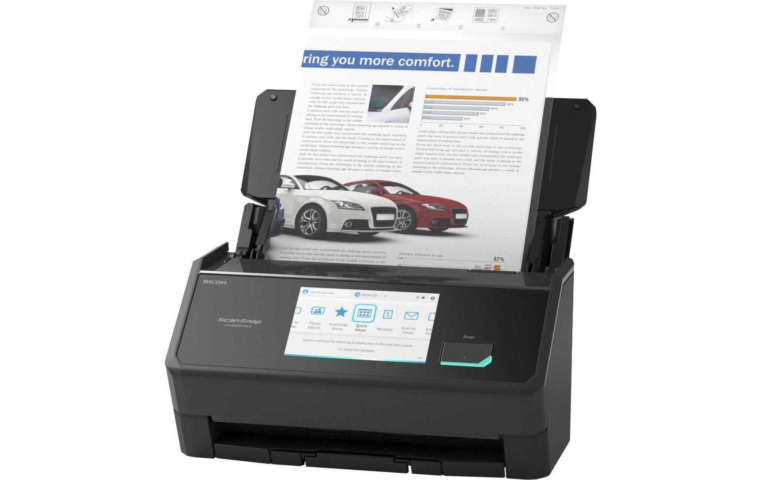 Ricoh ScanSnap iX2500 – Einzugsscanner, A3, Duplex, 45 ppm, ADF 100 Blatt, WLAN
