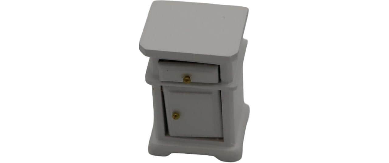 Bottsa Holzrohling Mini-Figur Nachttisch, 4 × 3,5 × 6 cm, Holz, Weiss