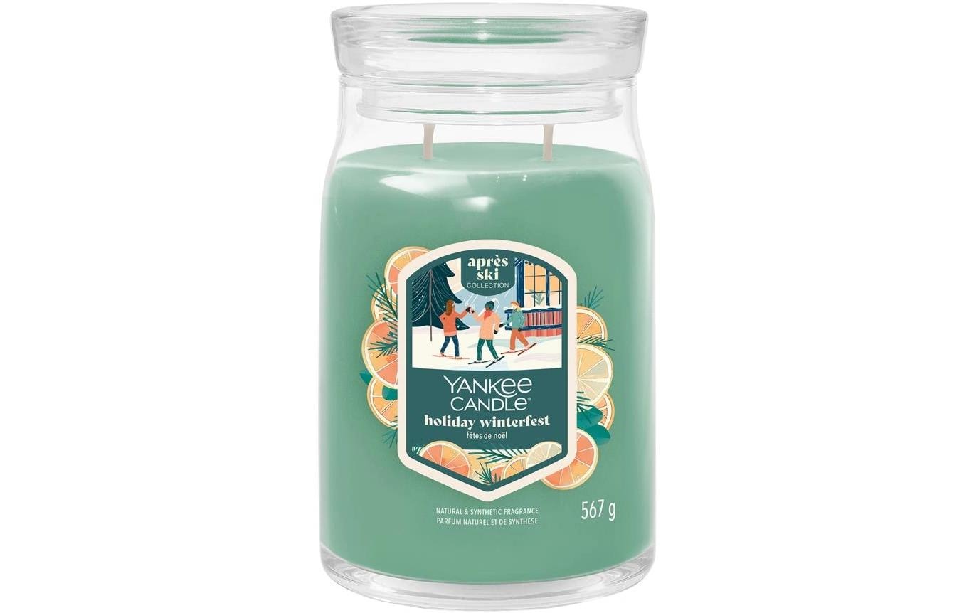 Yankee Candle Duftkerze Holiday Winterfest, Tanne, Ø 9,9 cm, H 15 cm