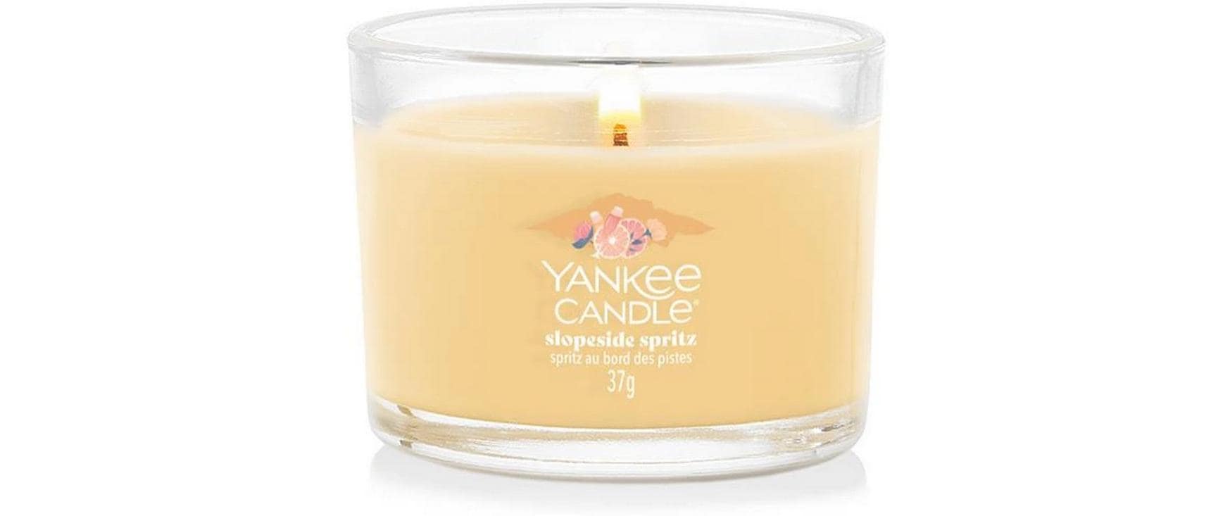 Yankee Candle Slopeside Spritz – Duftkerze, Votivkerze im Glas, 10 h