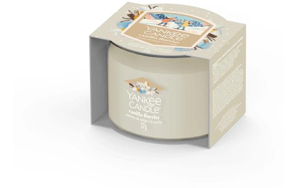 Yankee Candle Duftkerze – Vanilla Flurries – Ø 5,4 × 4,5 cm – ca. 7–10 h