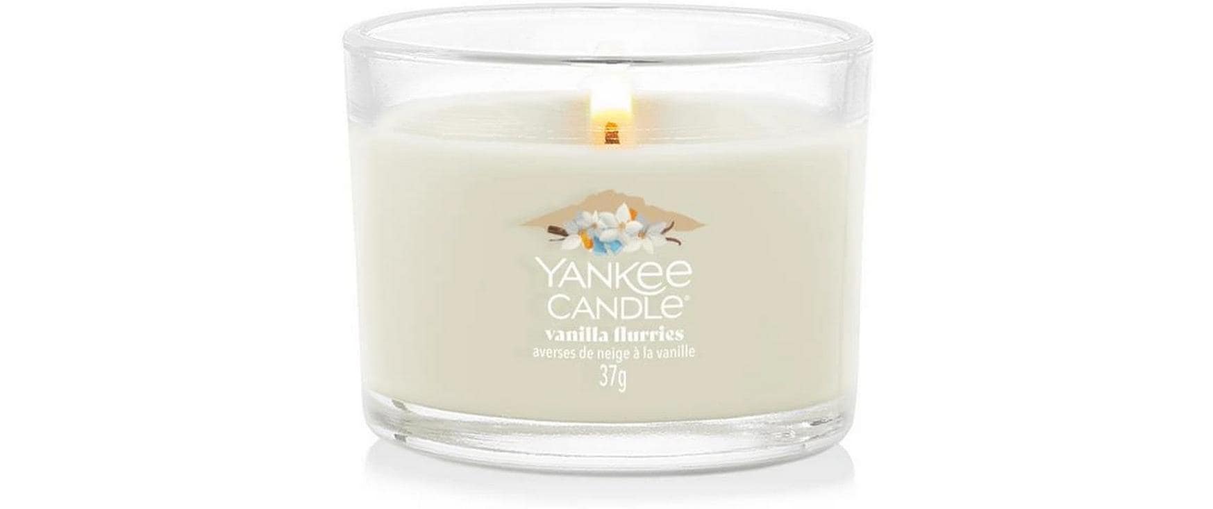 Yankee Candle Duftkerze – Vanilla Flurries – Ø 5,4 × 4,5 cm – ca. 7–10 h