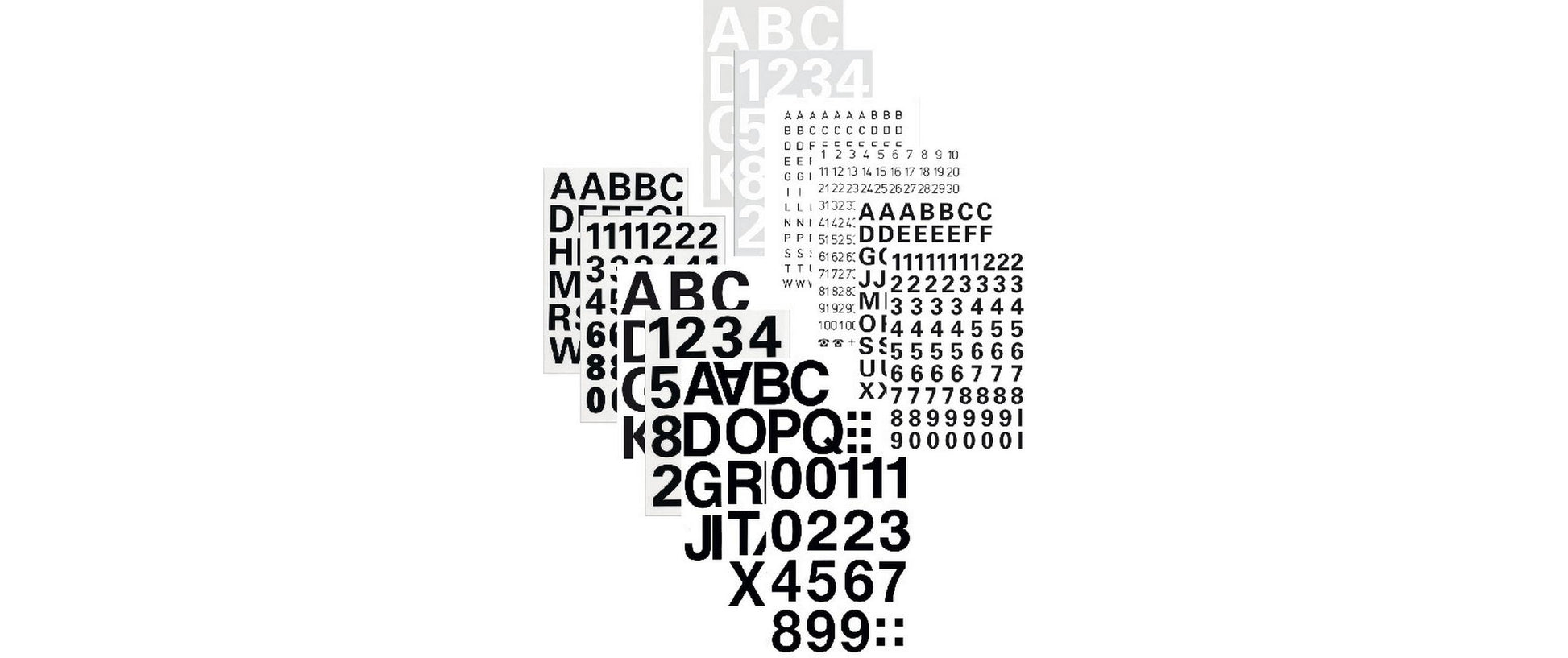 HERMA Buchstaben- und Zahlenaufkleber – 84 × 120 mm, Höhe 5 mm, Schwarz, PVC-Folie – 2 Stk