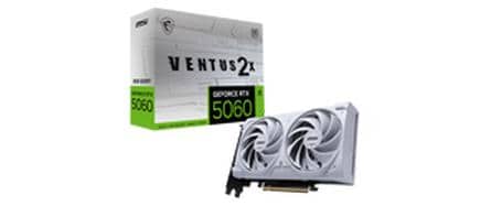 MSI GeForce RTX 5060 8G VENTUS 2X OC WEISS – PCIe Grafikkarte – 3×DP, 1×HDMI, PCIe 5.0, 8 GB GDDR7, 145 W