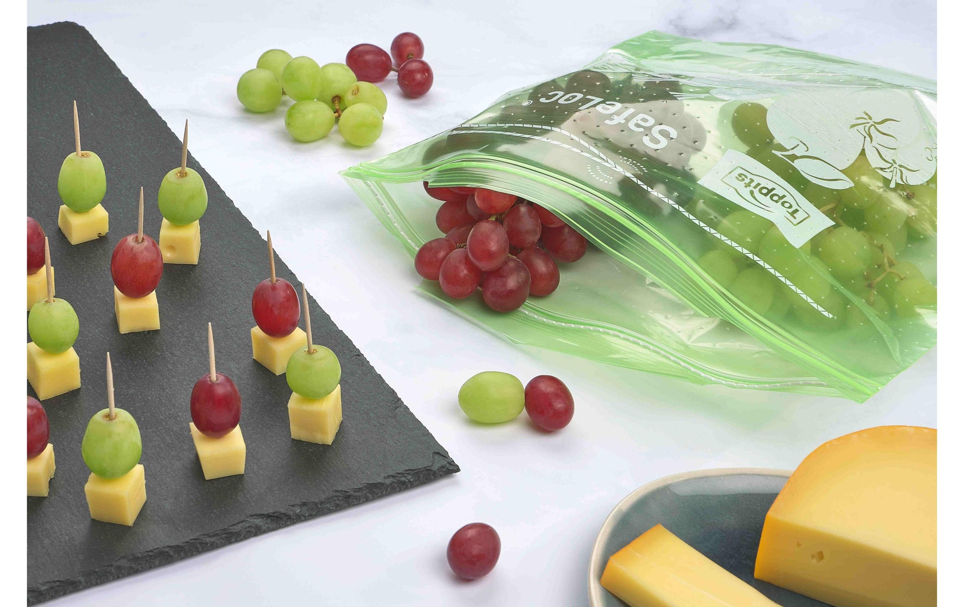 Toppits Obst- und Gemüsebeutel 7 Stk., 3 l, Polyethylen (PE), transparent