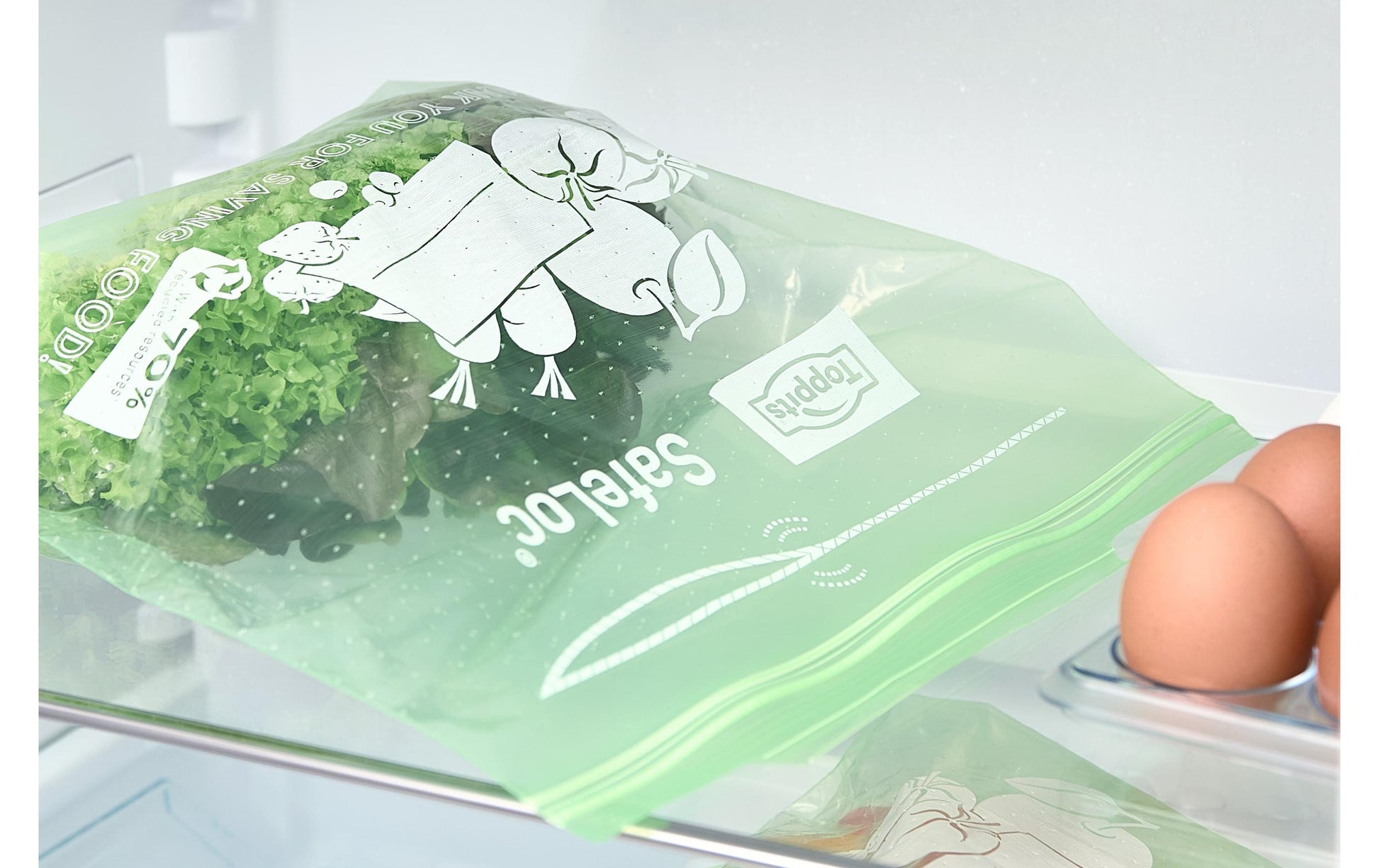 Toppits Obst- und Gemüsebeutel 7 Stk., 3 l, Polyethylen (PE), transparent