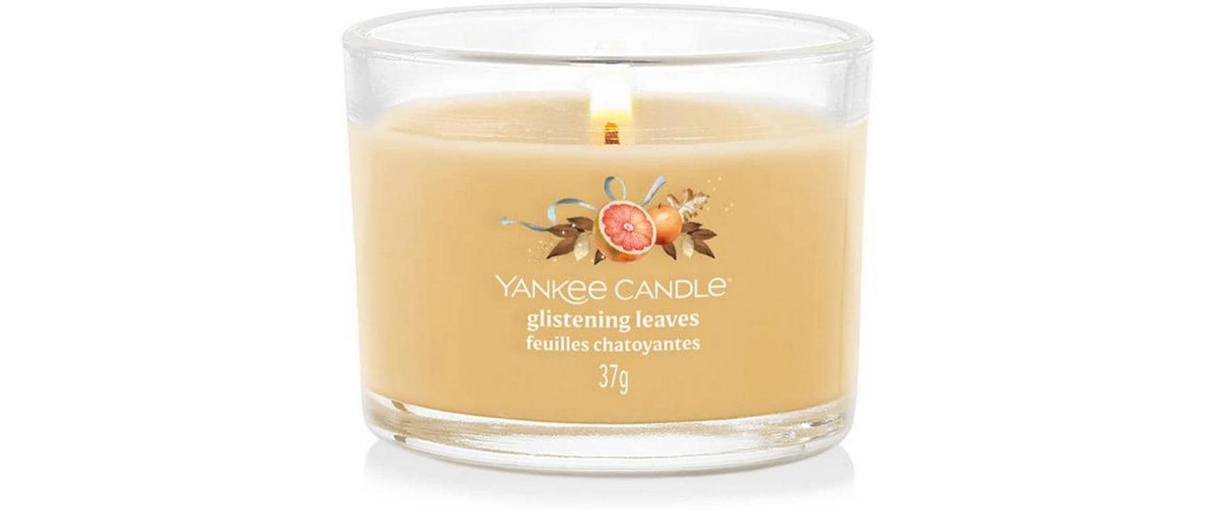 Yankee Candle Glistening Leaves – Duftkerze, Votivkerze im Glas, 10 h