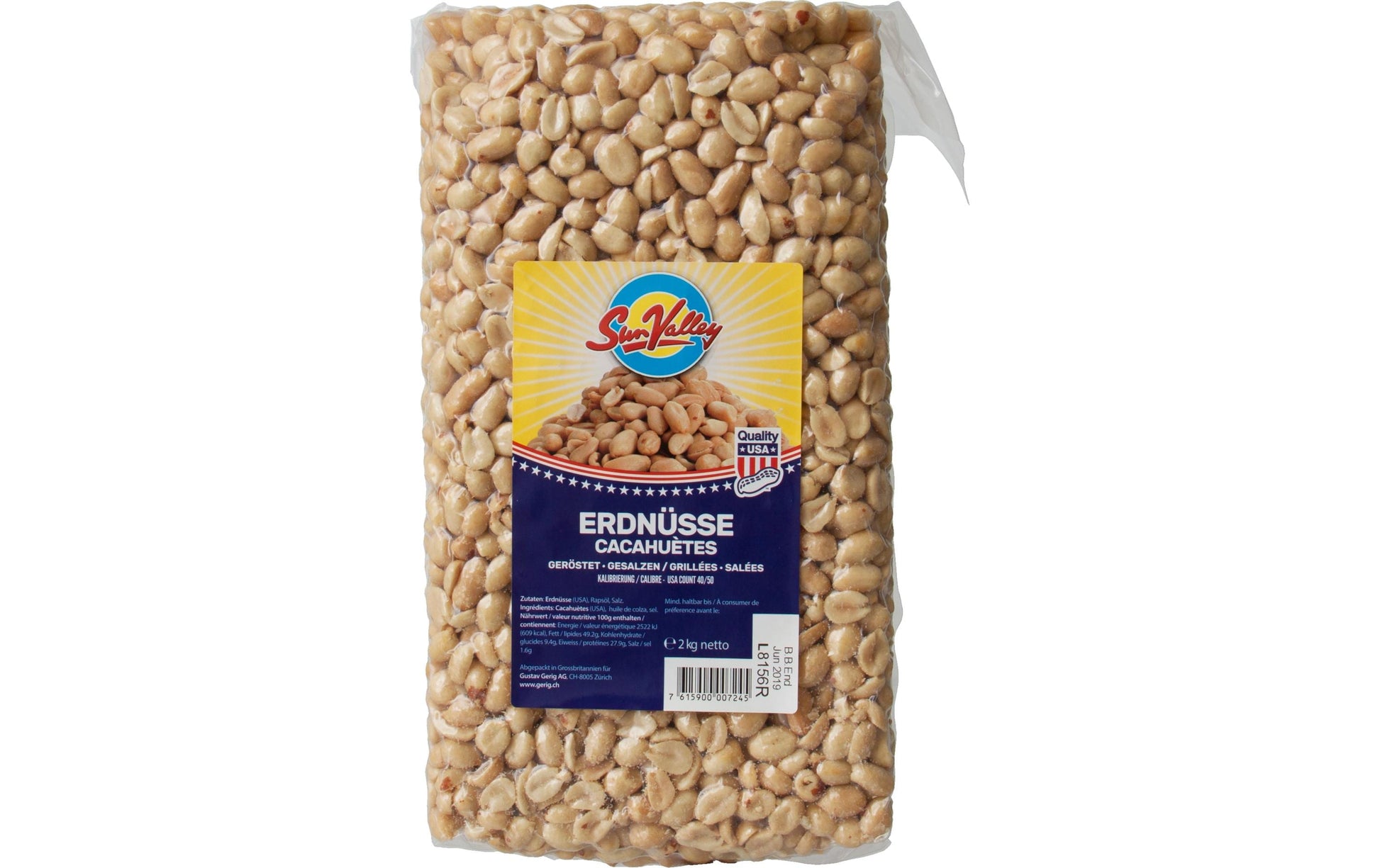 Sun valley Erdnüsse – gesalzen – 2 kg