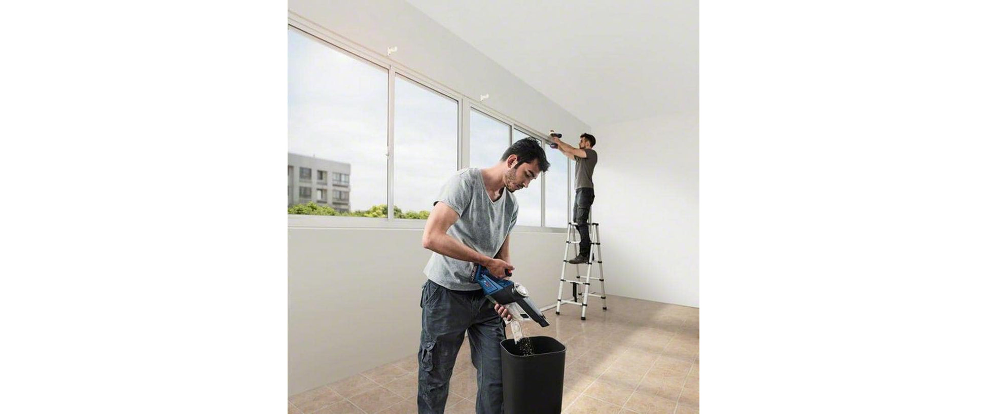 Bosch Professionelle Absauganlage GAS 18V-1 – 27 W, 0,7 l, Akkubetrieb, 2 Stufen