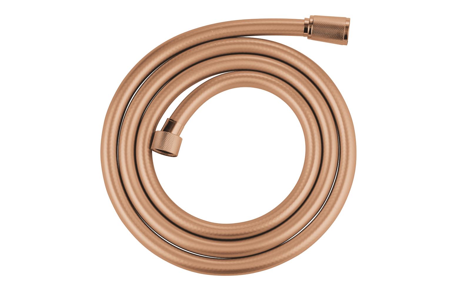 GROHE Silverflex TwistStop Brauseschlauch – 175 cm, Kunststoff, Anschluss 1/2", Orange