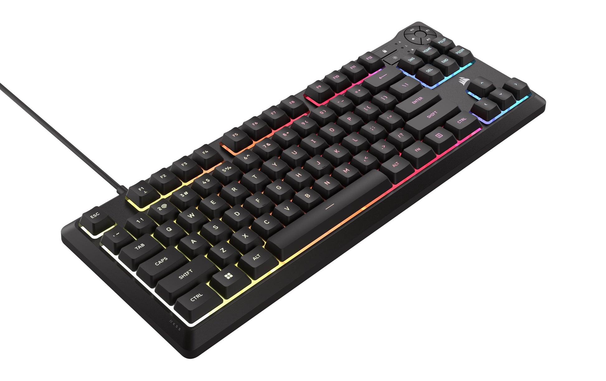 Corsair K55 CORE TKL – Tastatur, kabelgebunden, CH-Layout (DE-CH), TKL (ohne Ziffernblock), Membran